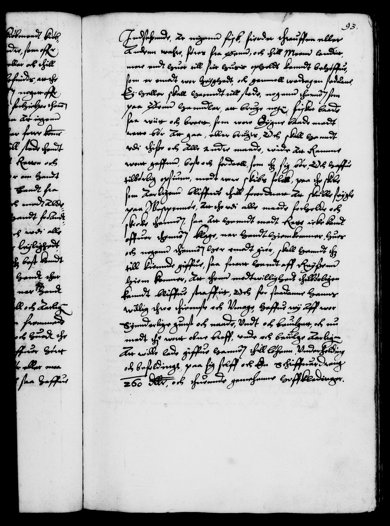 Danske Kanselli 1572-1799, RA/EA-3023/F/Fc/Fca/Fcaa/L0002: Norske registre (mikrofilm), 1588-1596, s. 93a