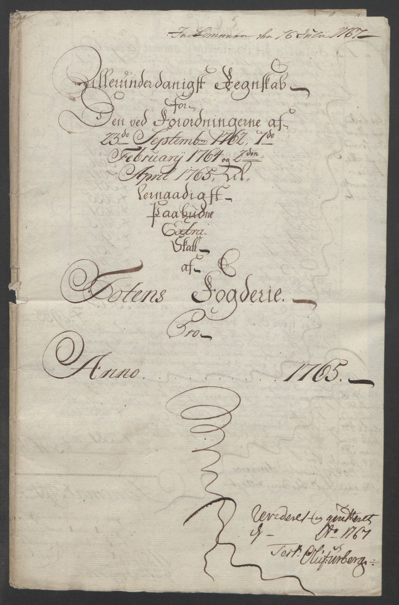 Rentekammeret inntil 1814, Reviderte regnskaper, Fogderegnskap, AV/RA-EA-4092/R19/L1399: Fogderegnskap Toten, Hadeland og Vardal, 1762-1783, s. 86