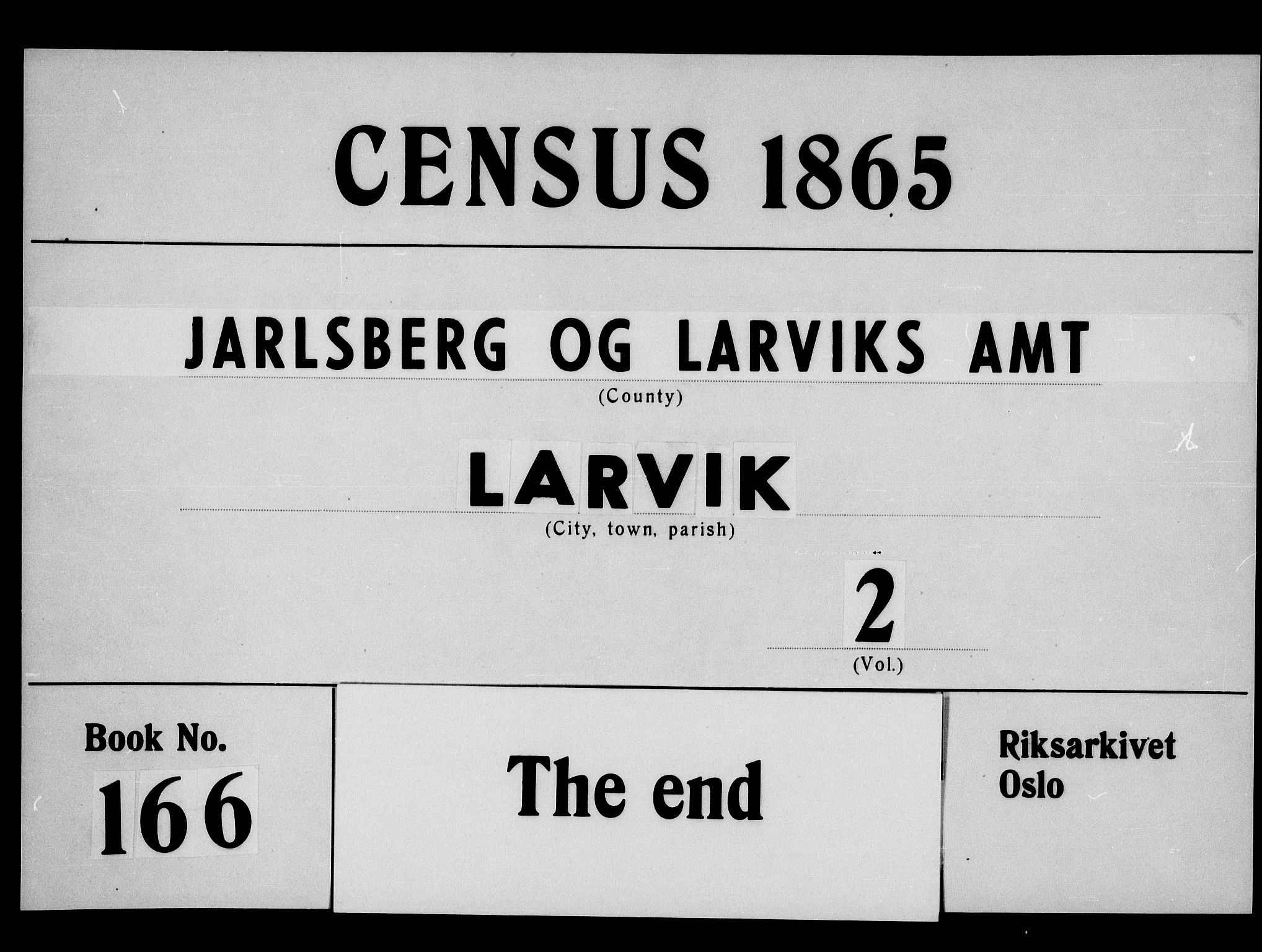 RA, Folketelling 1865 for 0707P Larvik prestegjeld, 1865, s. 1314