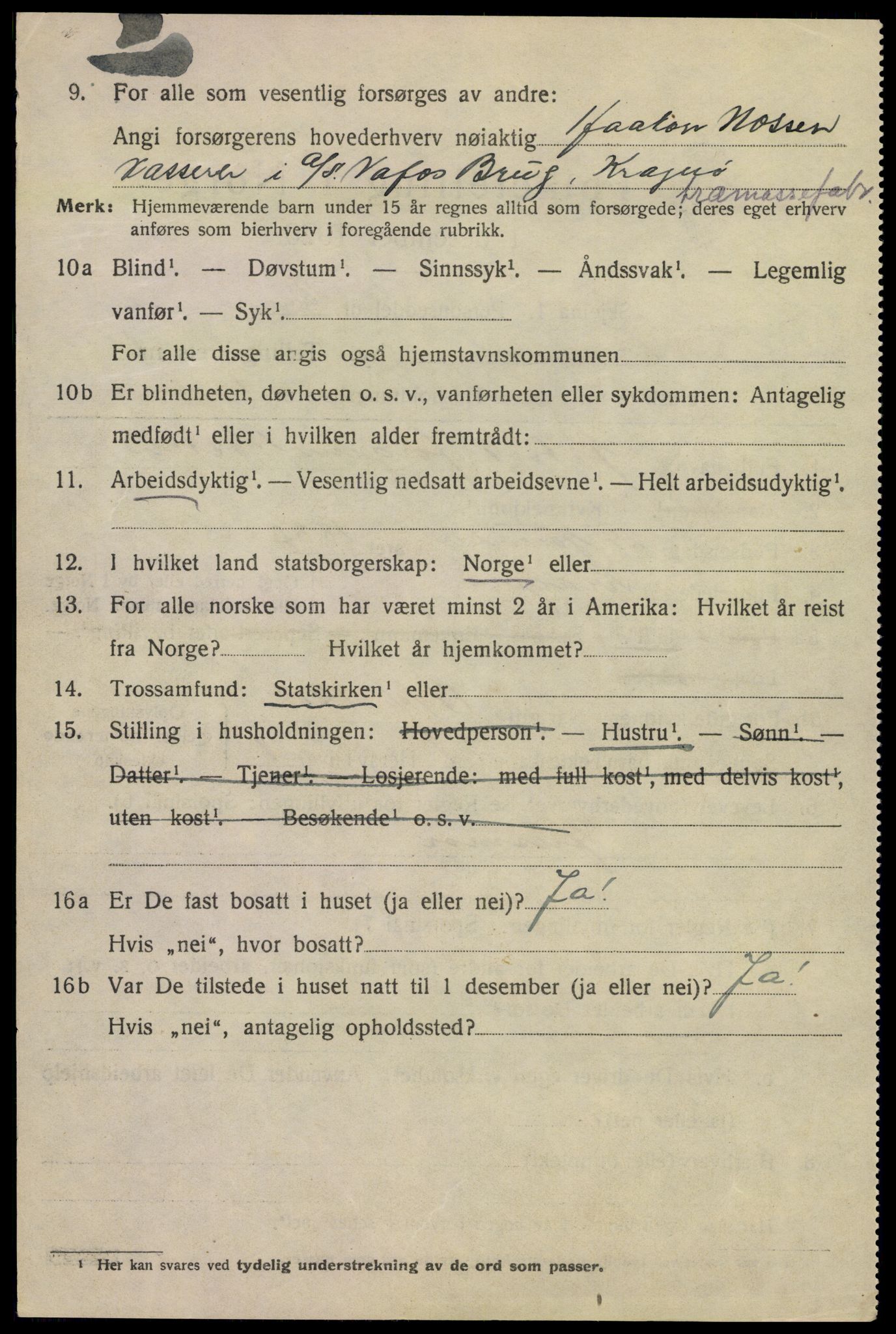 SAKO, Folketelling 1920 for 0801 Kragerø kjøpstad, 1920, s. 5808