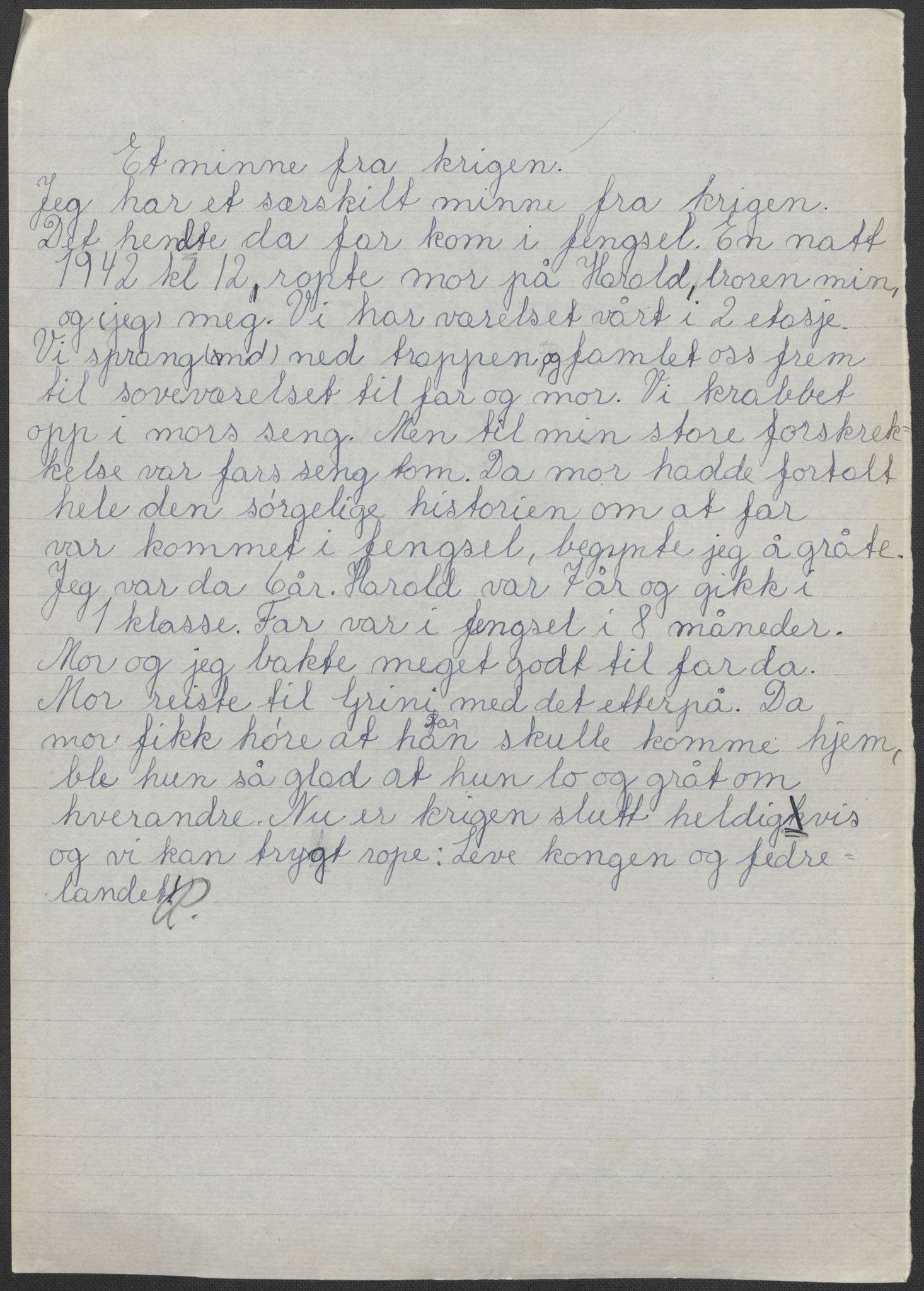 Det norske totalavholdsselskap, AV/RA-PA-0419/E/Eb/L0603: Skolestiler om krigstida (ordnet topografisk etter distrikt og skole), 1946, s. 404