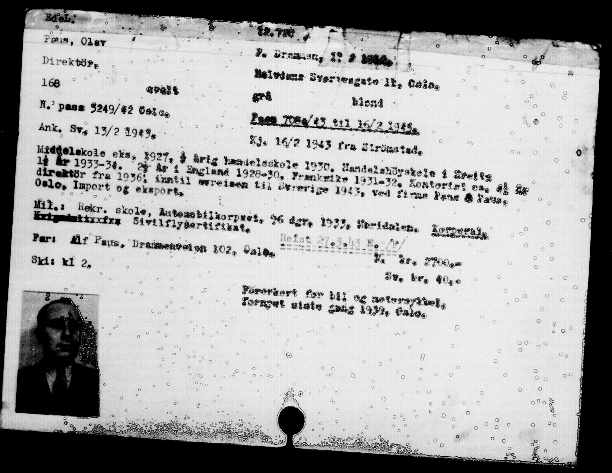 Den Kgl. Norske Legasjons Flyktningskontor, AV/RA-S-6753/V/Va/L0007: Kjesäterkartoteket.  Flyktningenr. 12700-15723, 1940-1945, s. 25