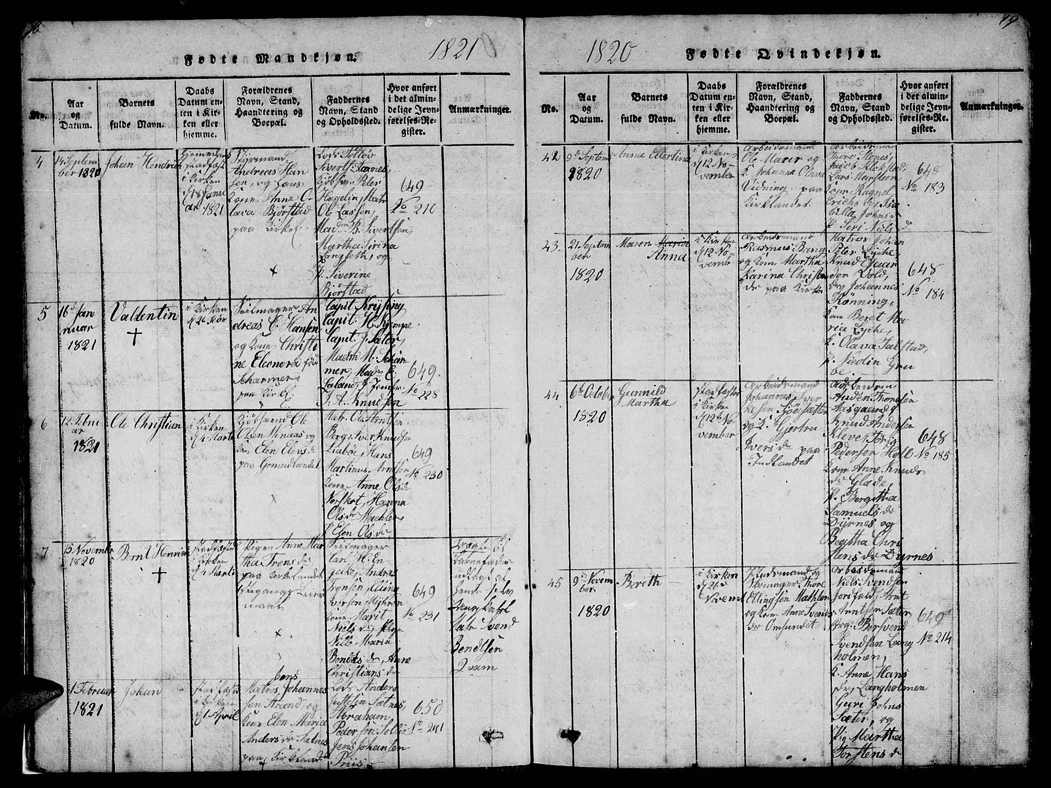 Ministerialprotokoller, klokkerbøker og fødselsregistre - Møre og Romsdal, AV/SAT-A-1454/572/L0856: Klokkerbok nr. 572C01, 1819-1832, s. 18-19