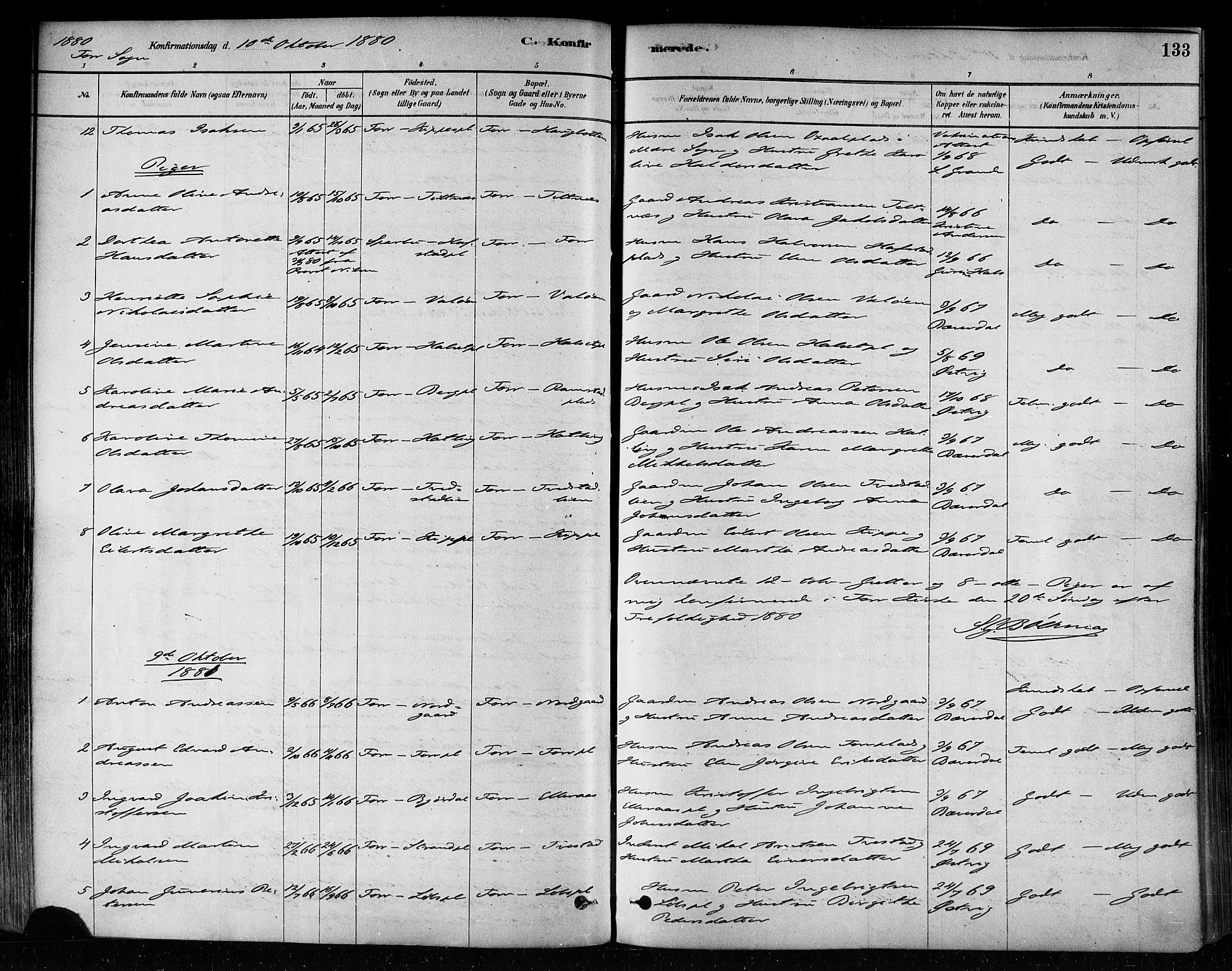 Ministerialprotokoller, klokkerbøker og fødselsregistre - Nord-Trøndelag, SAT/A-1458/746/L0448: Ministerialbok nr. 746A07 /1, 1878-1900, s. 133