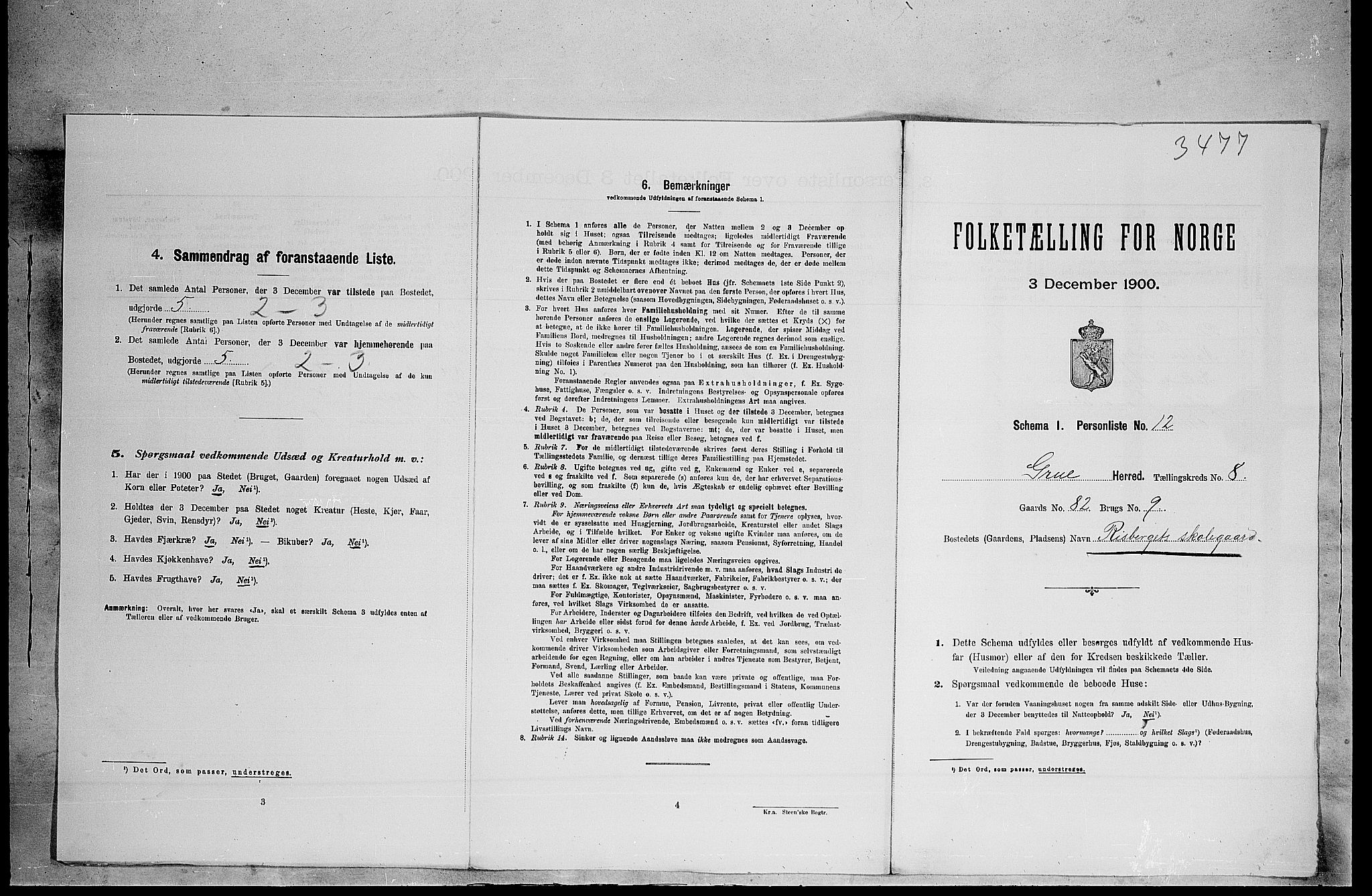 SAH, Folketelling 1900 for 0423 Grue herred, 1900, s. 1348