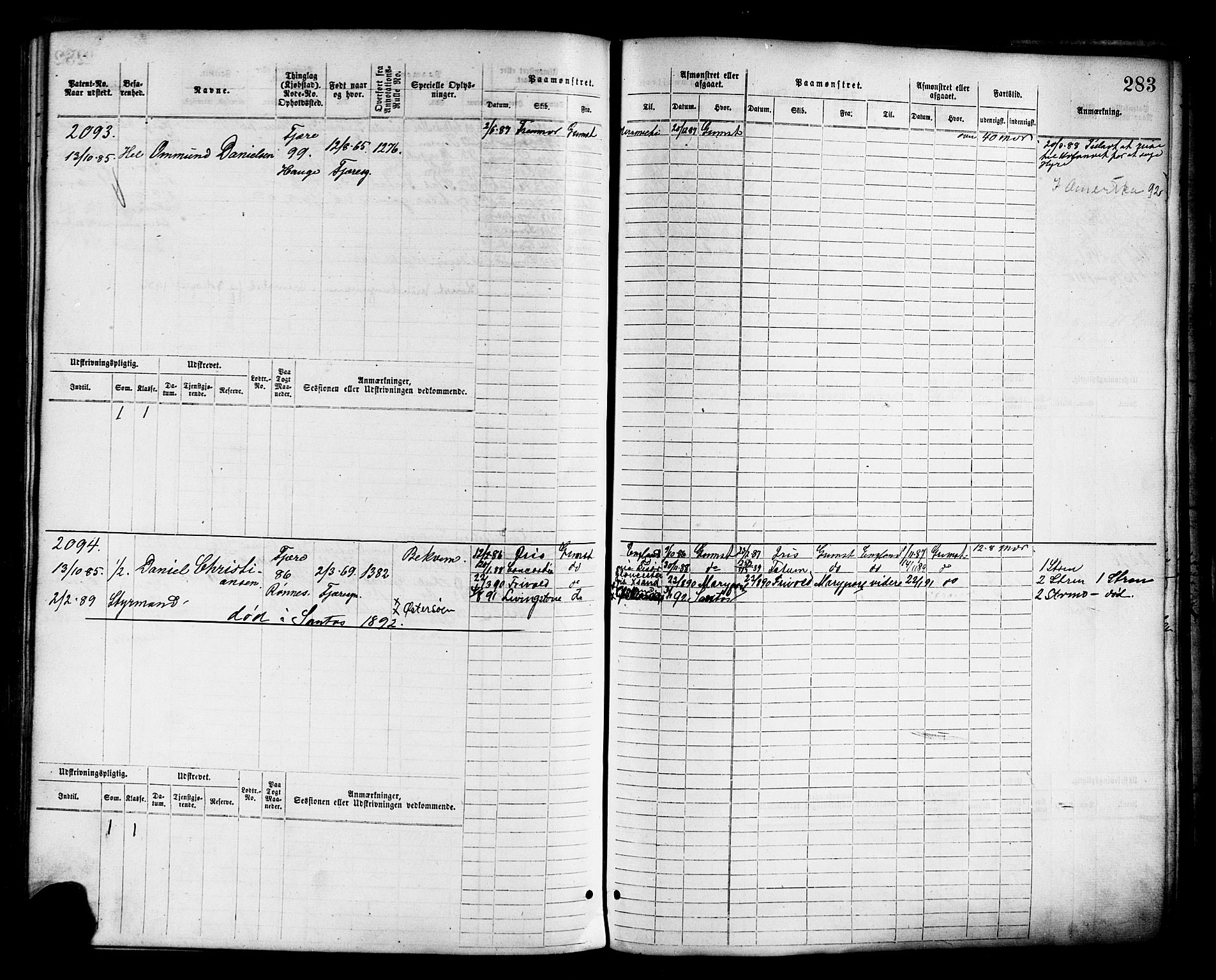 Grimstad mønstringskrets, AV/SAK-2031-0013/F/Fb/L0011: Hovedrulle nr 1529-2290, V-24, 1877-1889, s. 290