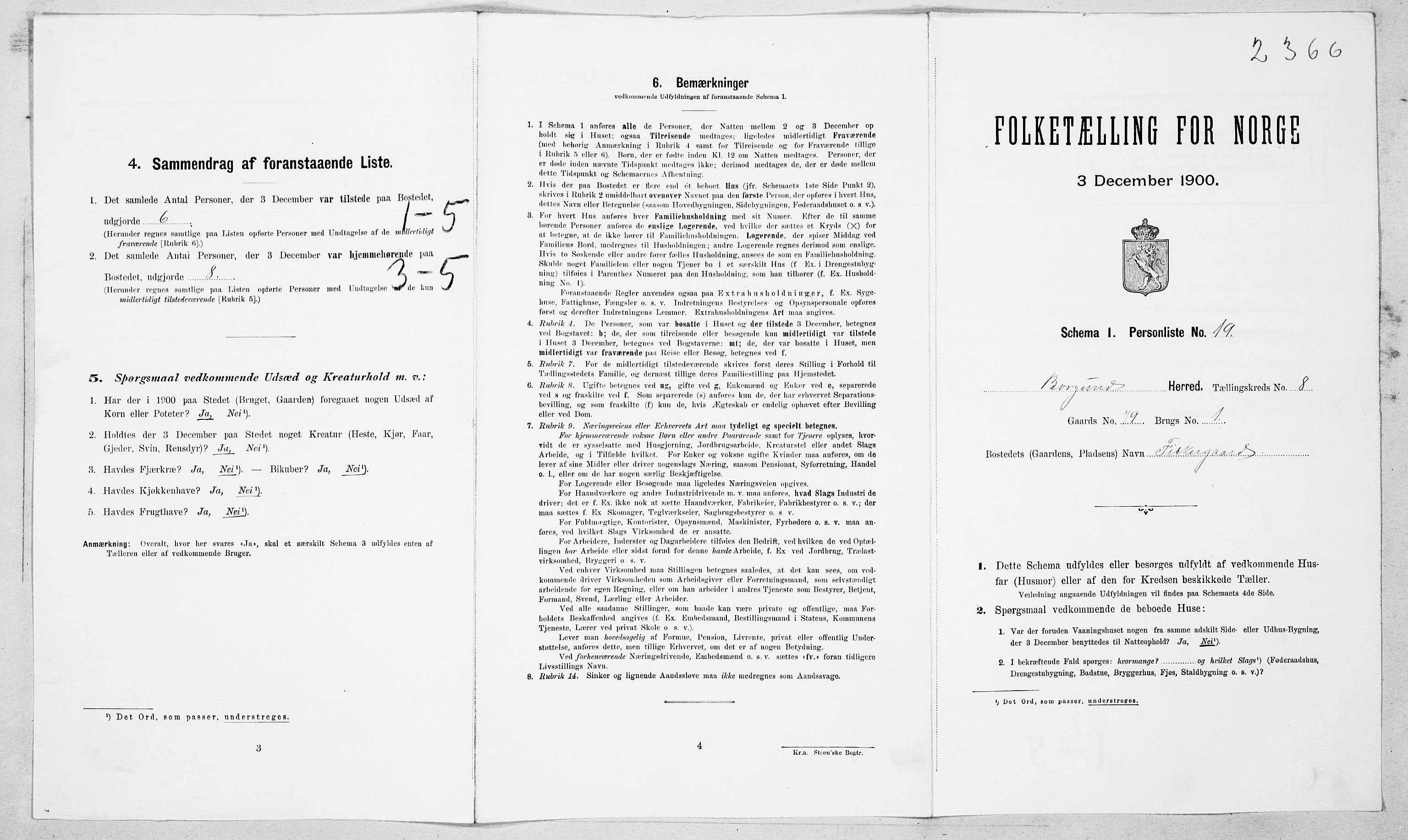 SAT, Folketelling 1900 for 1531 Borgund herred, 1900, s. 845
