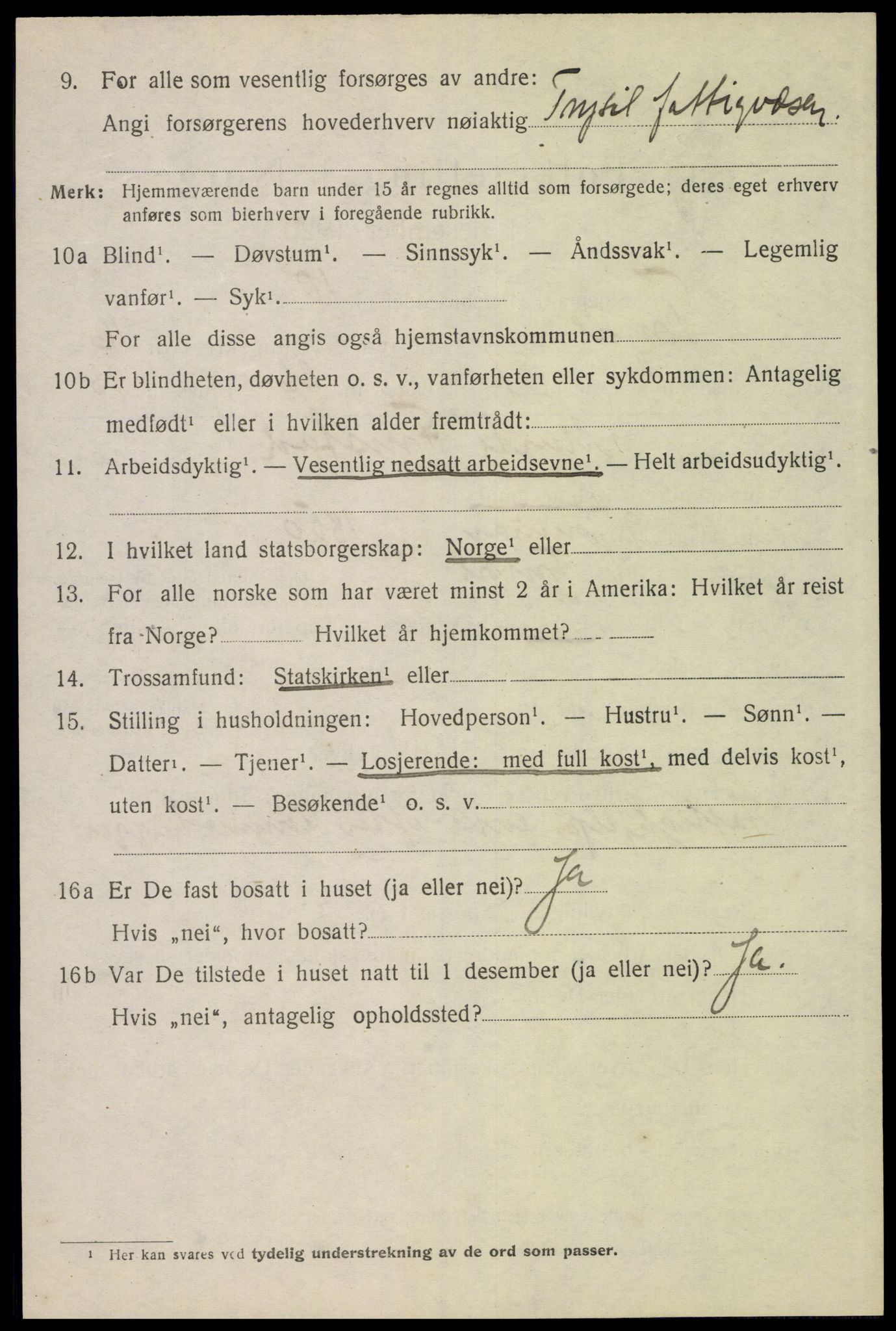 SAH, Folketelling 1920 for 0428 Trysil herred, 1920, s. 9440