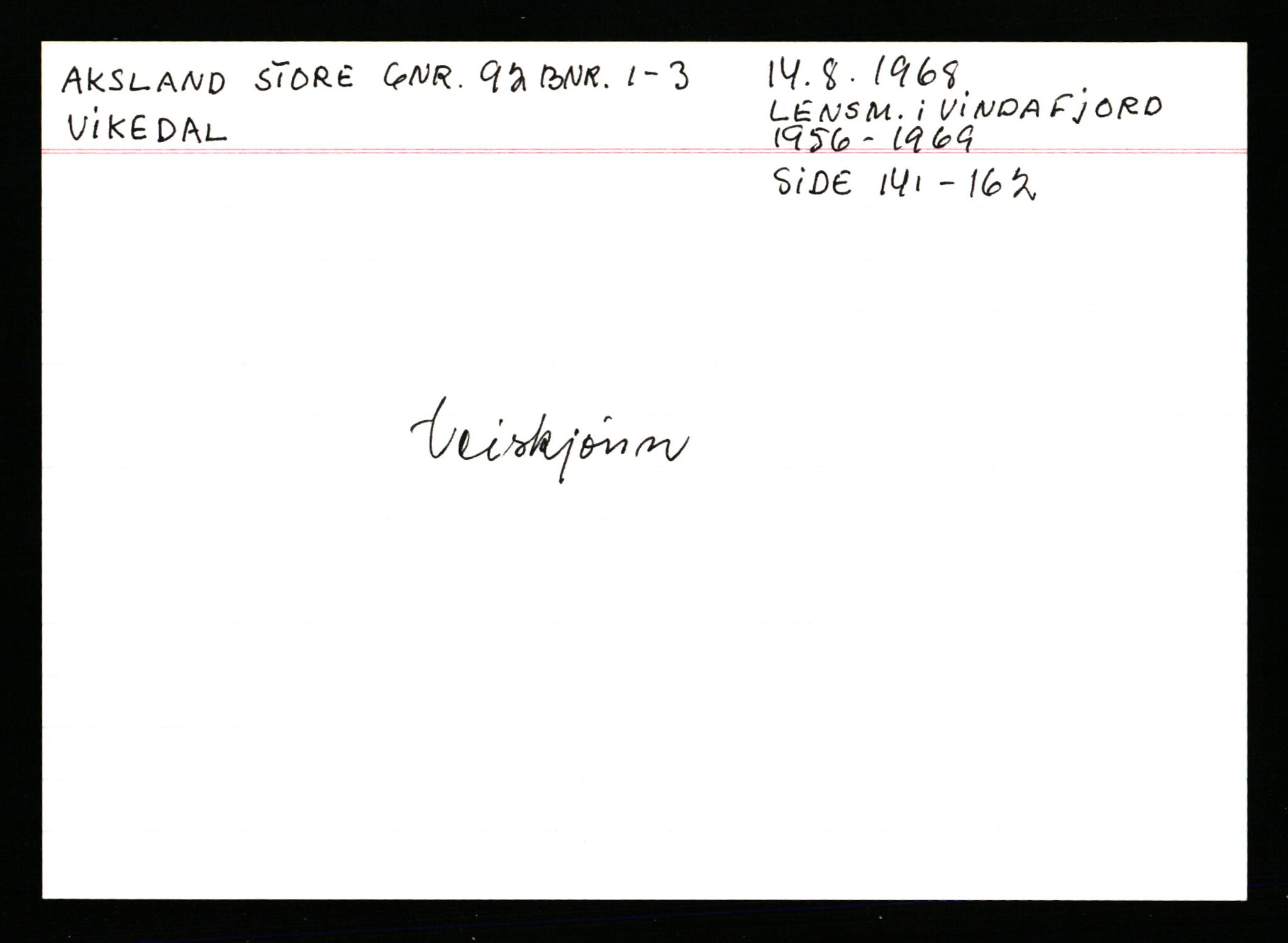 Statsarkivet i Stavanger, AV/SAST-A-101971/03/Y/Ym/L0001: Åstedskort sortert etter gårdsnavn: Abeland - Arnøen store, 1600-1950, s. 157