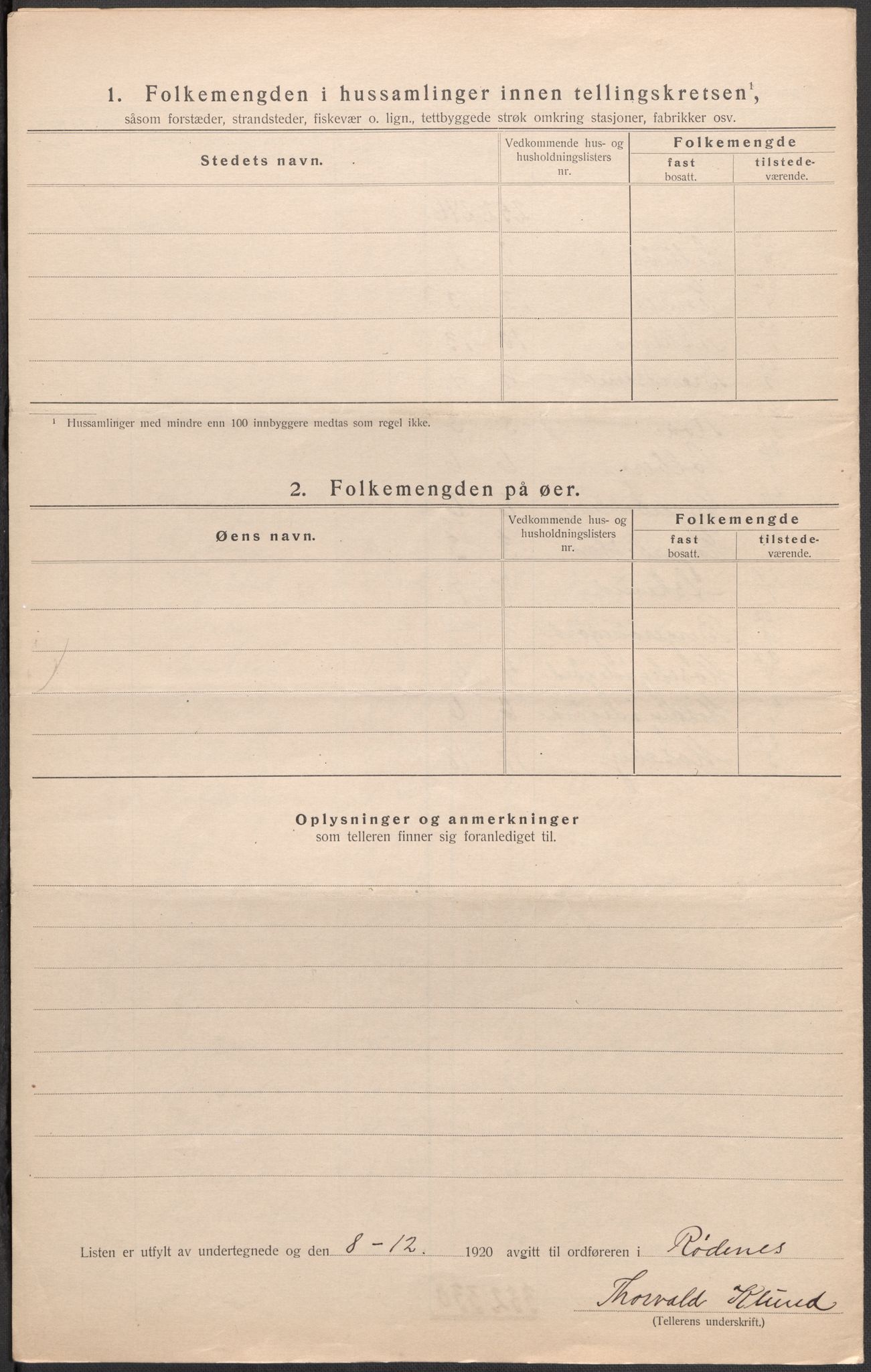 SAO, Folketelling 1920 for 0120 Rødenes herred, 1920, s. 14