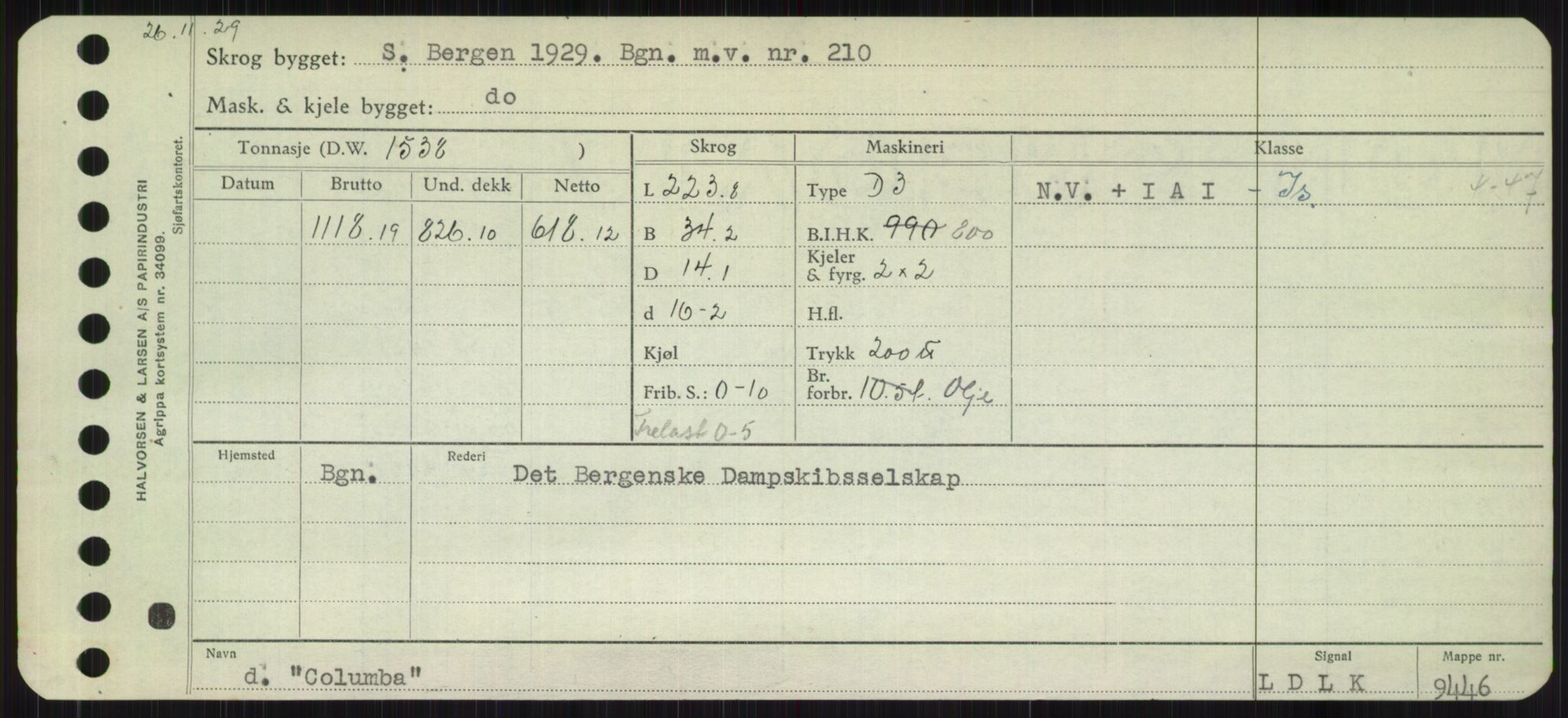 Sjøfartsdirektoratet med forløpere, Skipsmålingen, AV/RA-S-1627/H/Hb/L0001: Fartøy, A-D, s. 445