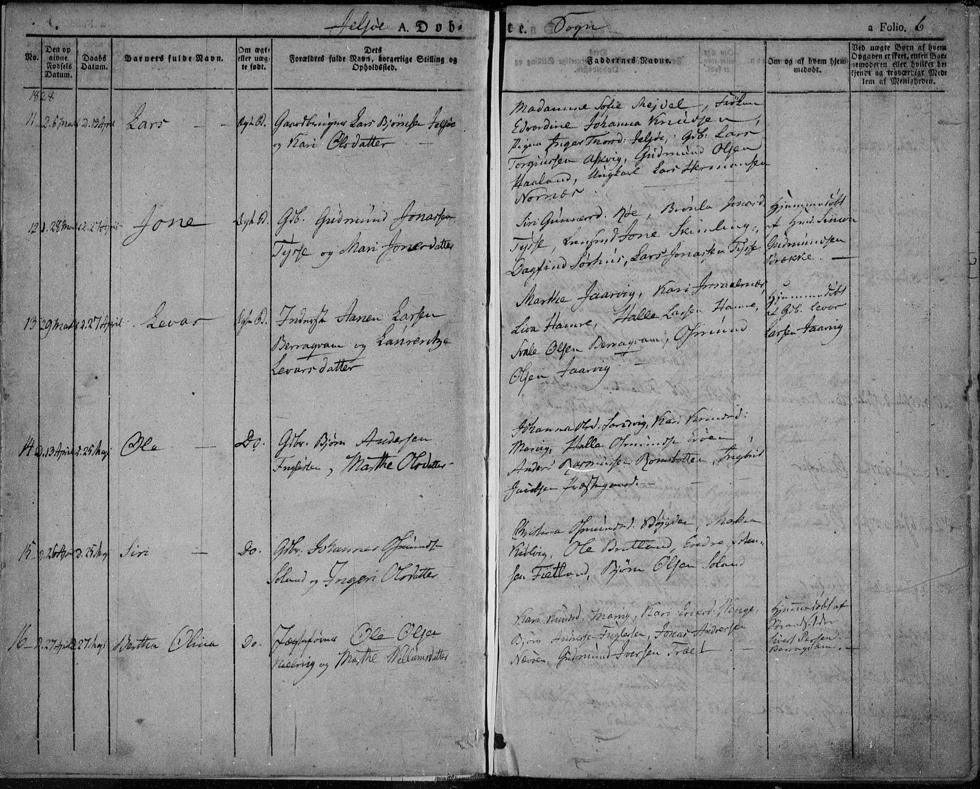 Jelsa sokneprestkontor, SAST/A-101842/01/IV: Ministerialbok nr. A 6.1, 1828-1853, s. 6
