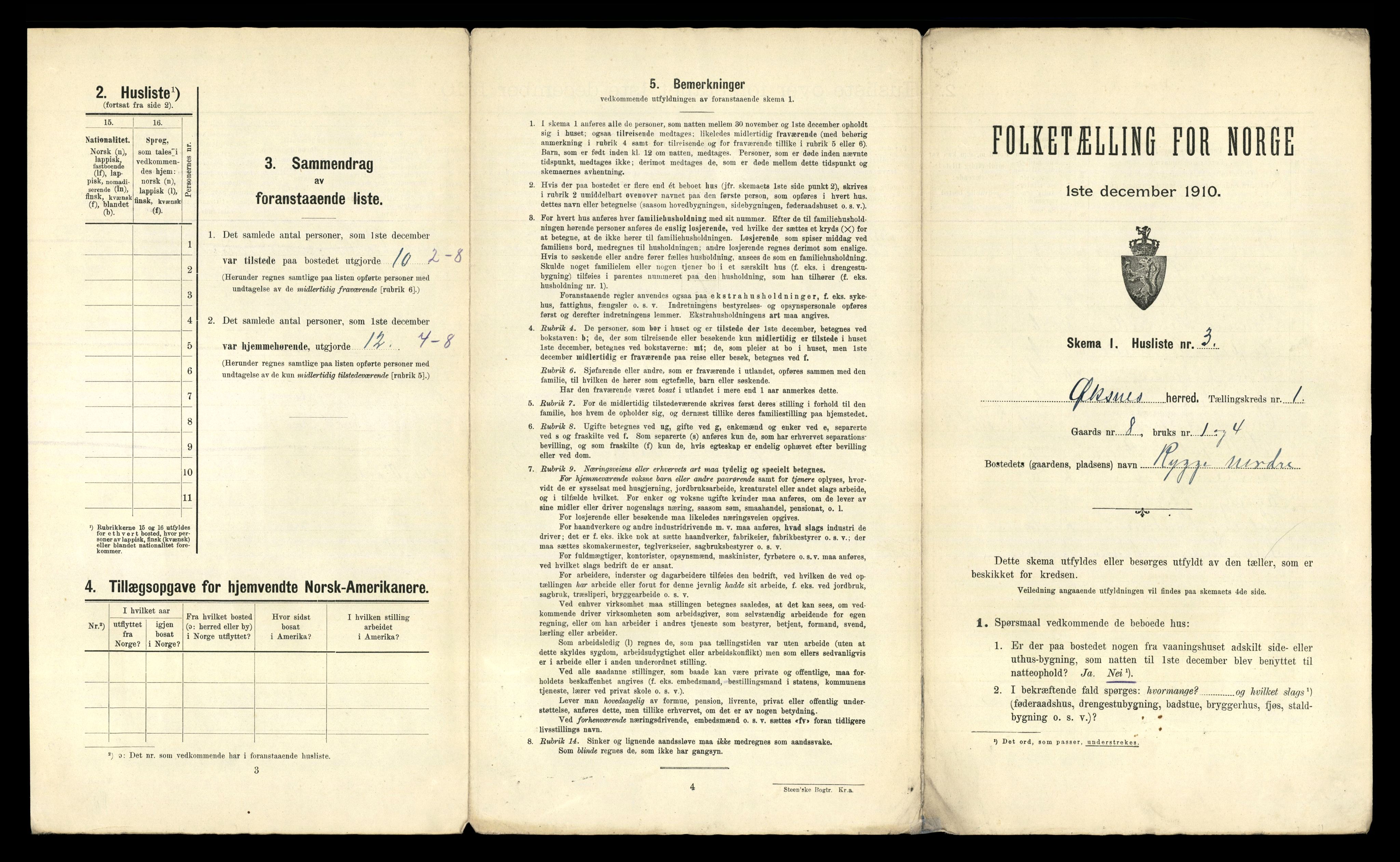 RA, Folketelling 1910 for 1868 Øksnes herred, 1910, s. 38