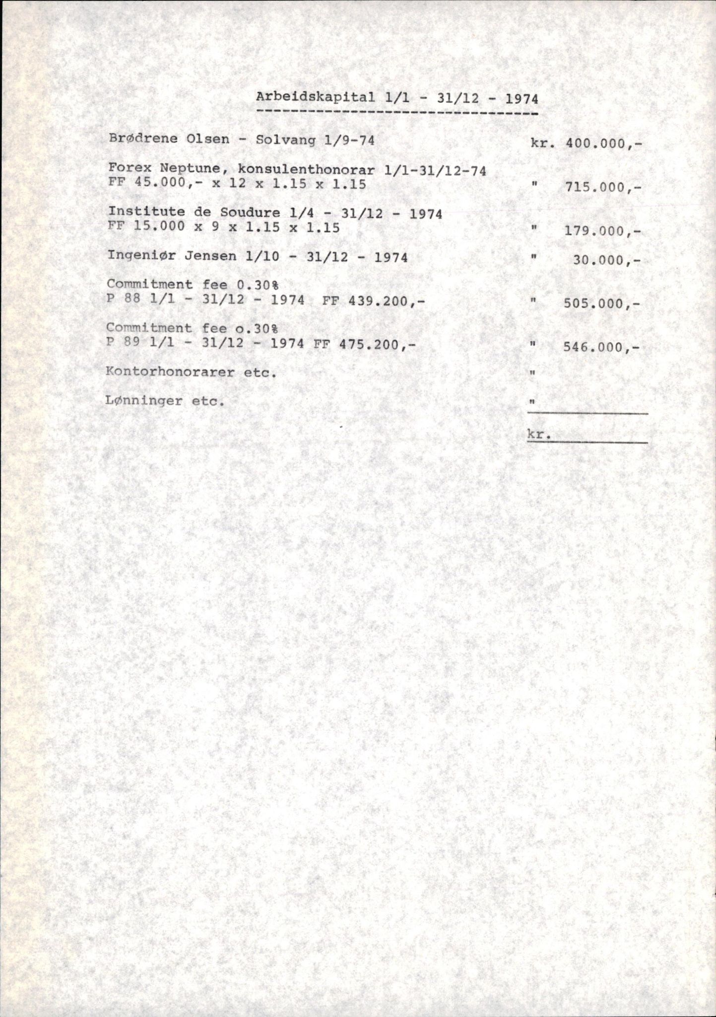 Pa 1503 - Stavanger Drilling AS, AV/SAST-A-101906/2/E/Ea/Eaa/L0003: Sak og korrespondanse, 1974-1984