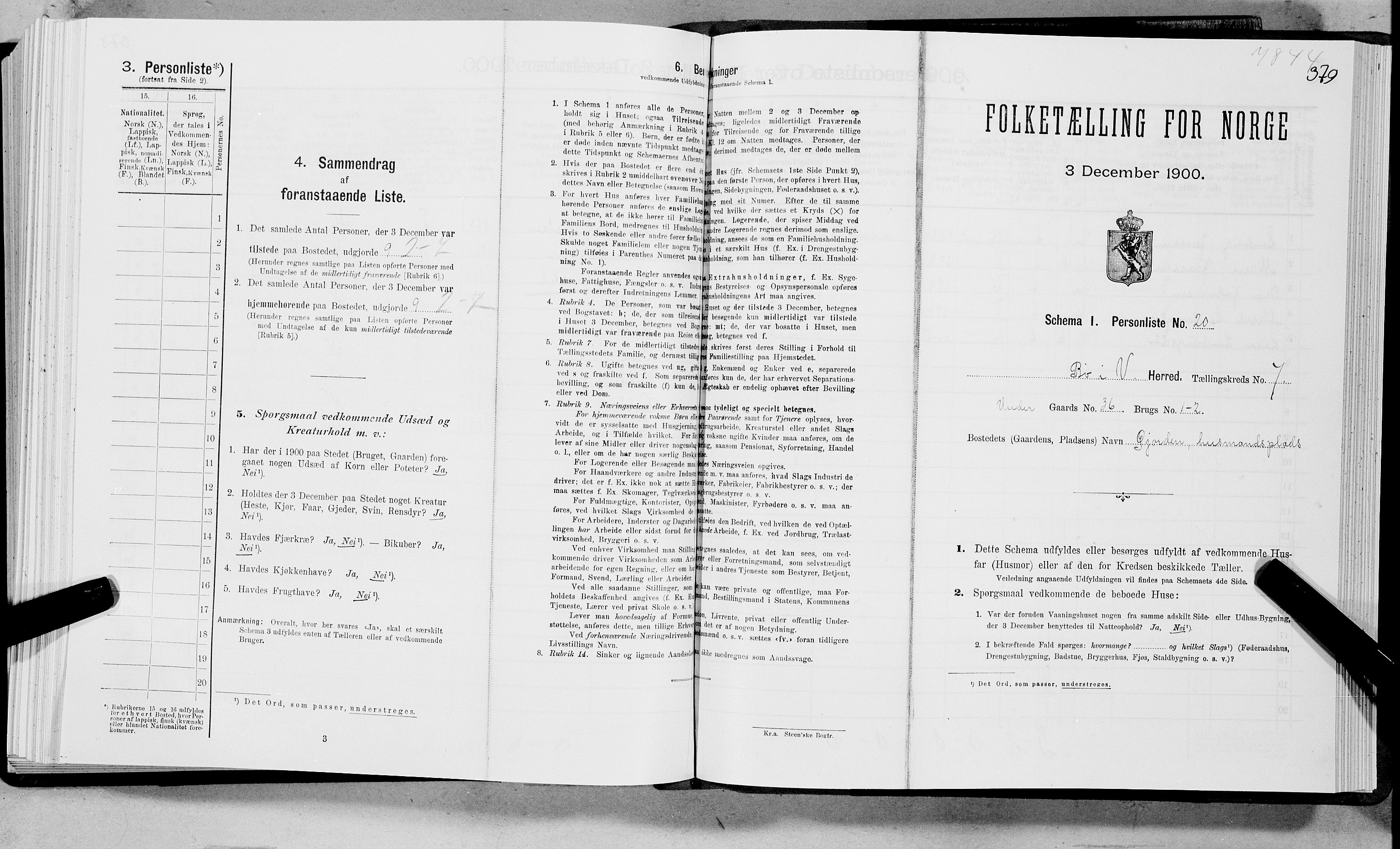 SAT, Folketelling 1900 for 1867 Bø herred, 1900, s. 790