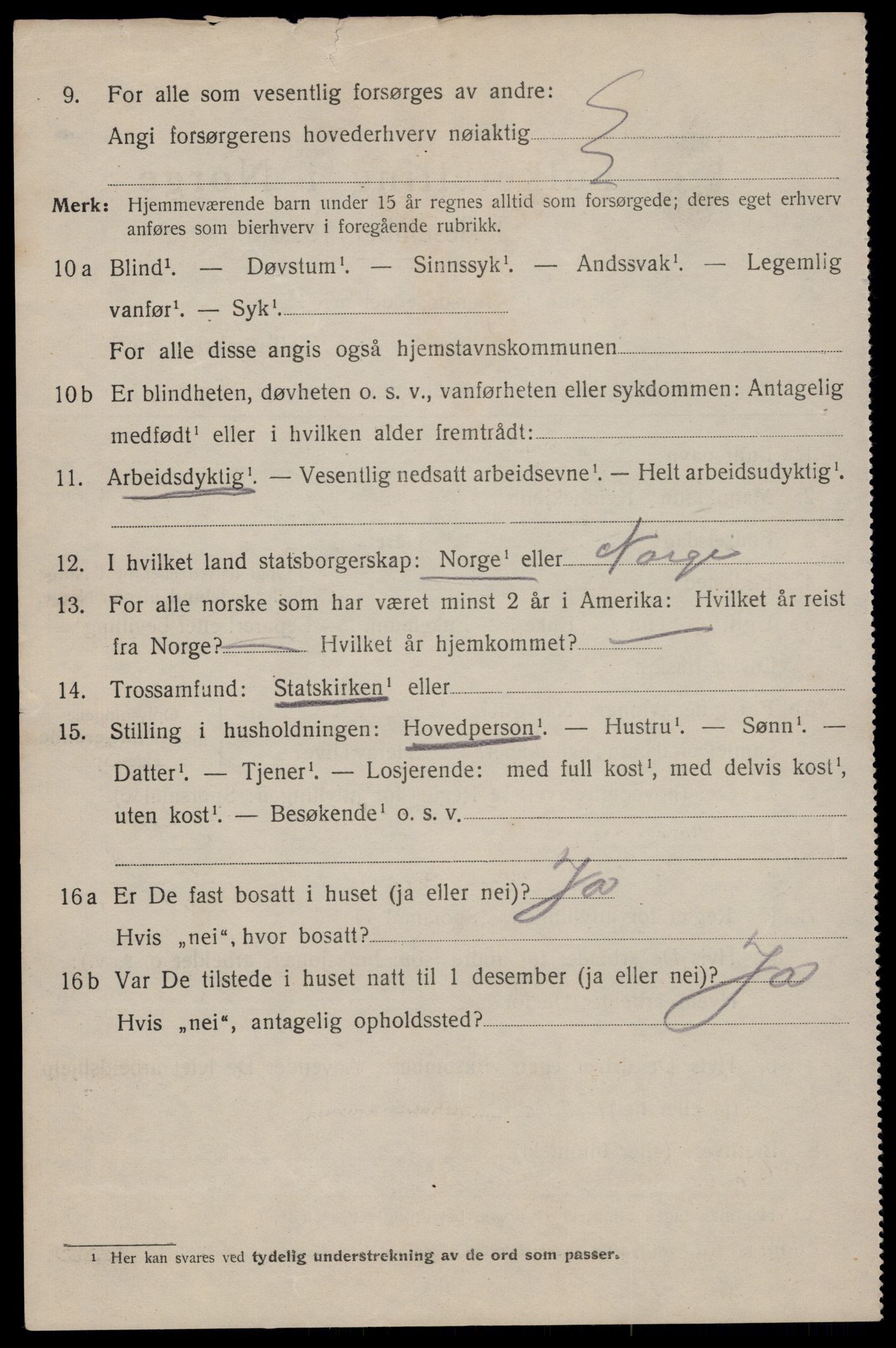 SAST, Folketelling 1920 for 1102 Sandnes ladested, 1920, s. 3651