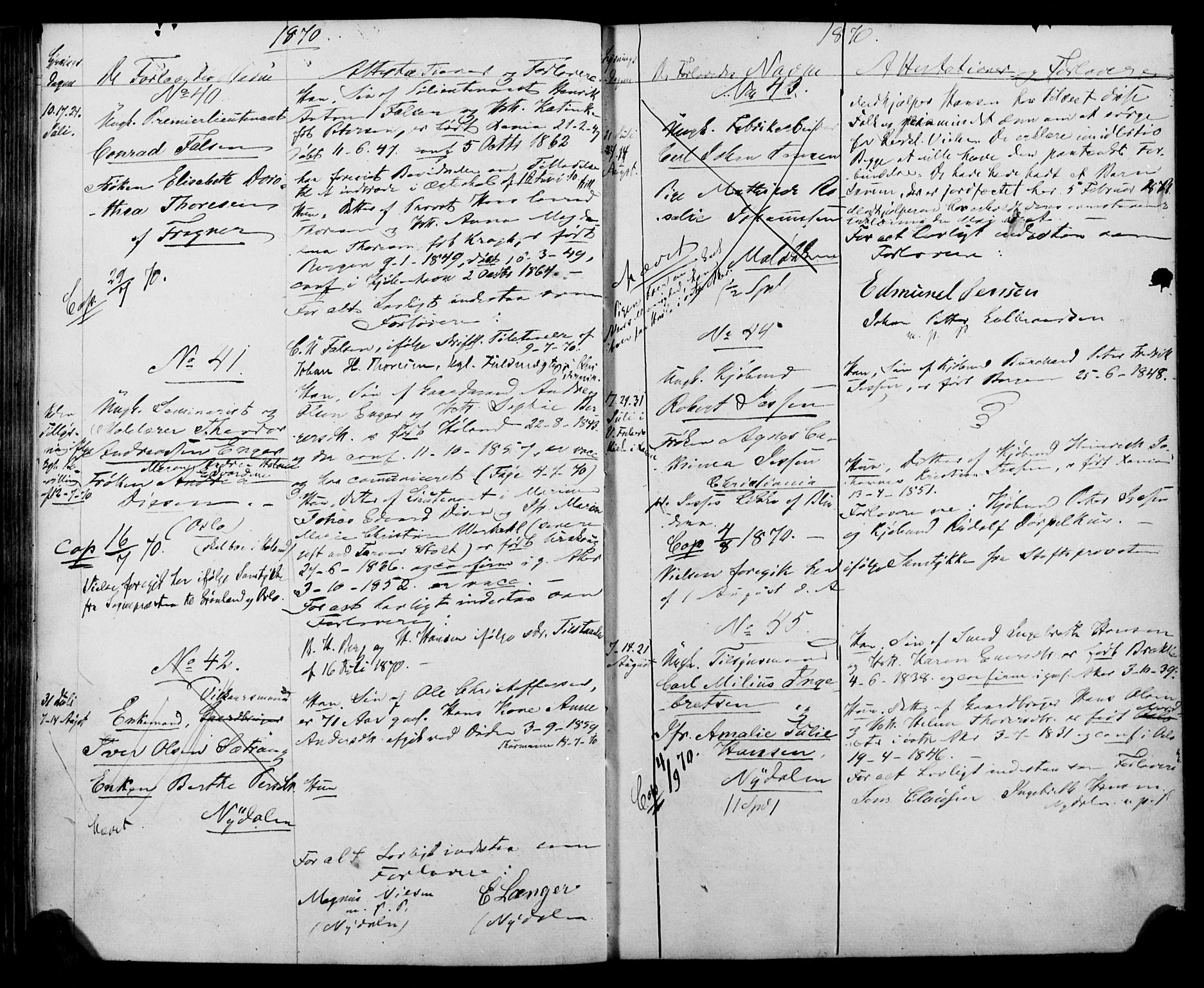 Vestre Aker prestekontor Kirkebøker, AV/SAO-A-10025/H/Ha/L0001: Lysningsprotokoll nr. 1, 1865-1878