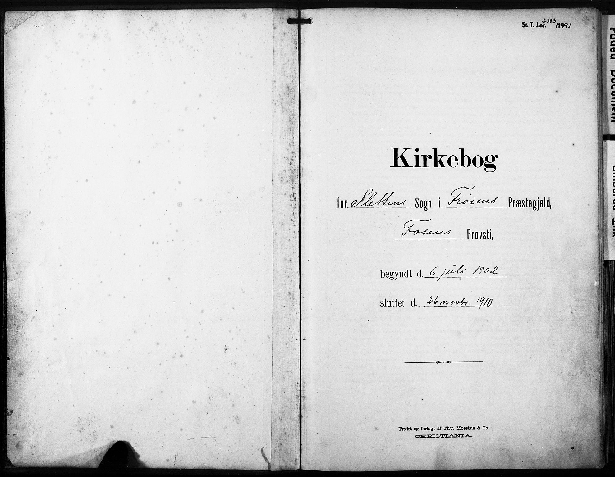 Ministerialprotokoller, klokkerbøker og fødselsregistre - Sør-Trøndelag, SAT/A-1456/640/L0580: Ministerialbok nr. 640A05, 1902-1910