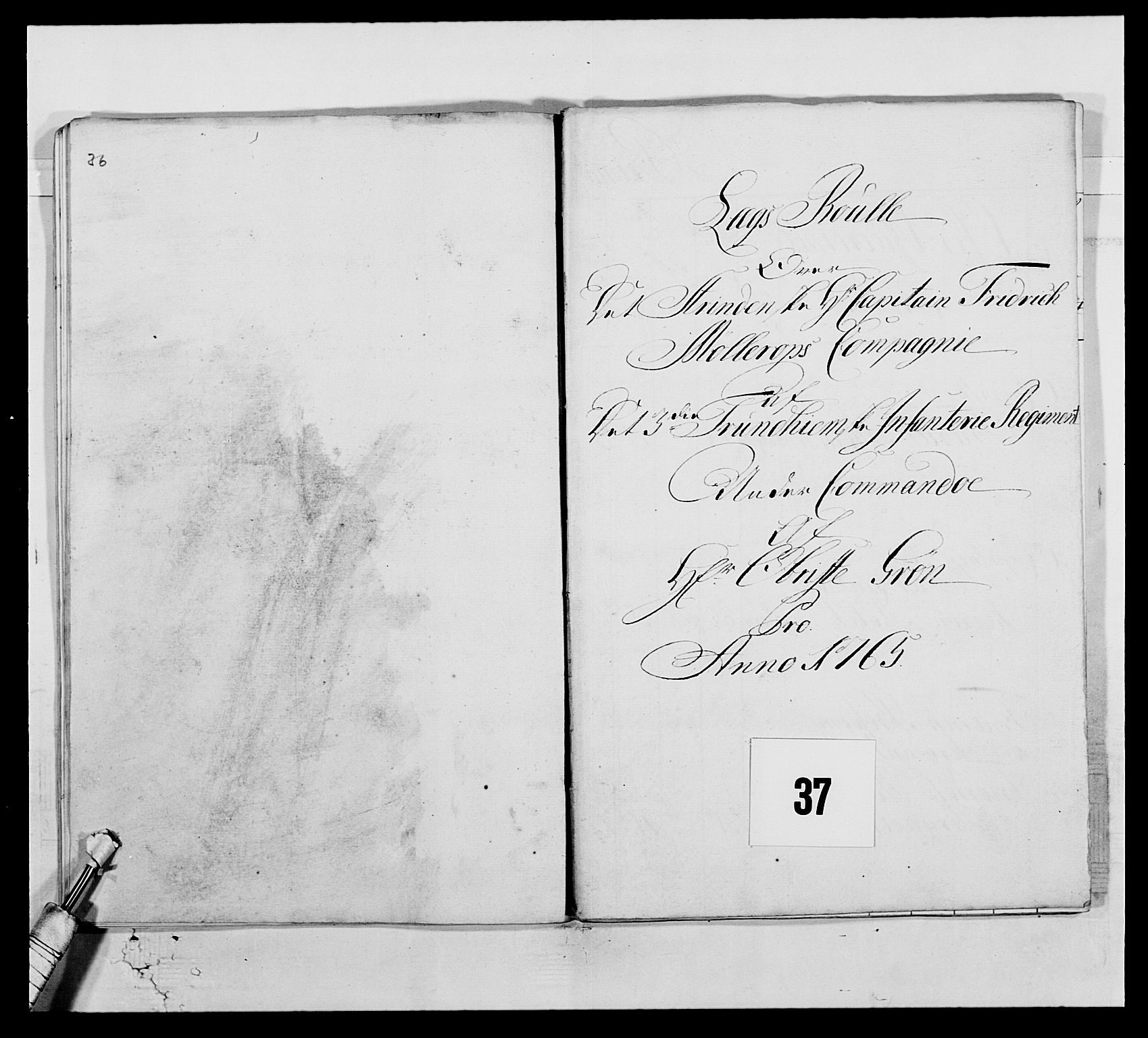 Kommanderende general (KG I) med Det norske krigsdirektorium, AV/RA-EA-5419/E/Ea/L0515: 3. Trondheimske regiment, 1756-1767, s. 540