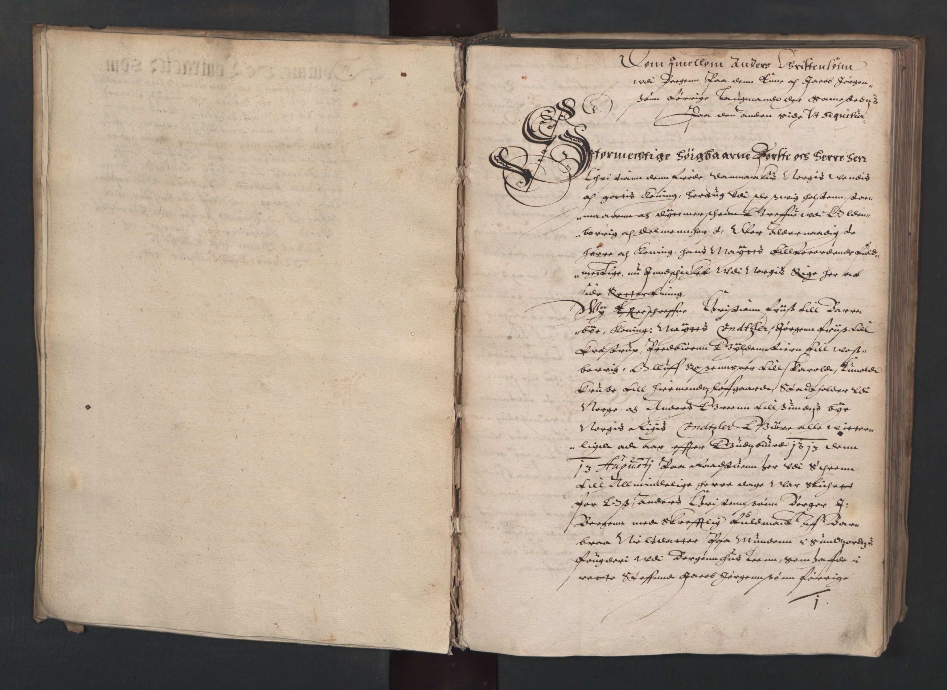 Herredagen 1539-1664  (Kongens Retterting), RA/EA-2882/A/L0009: Dombok   Stevningsbok, 1613, s. 0b-1a