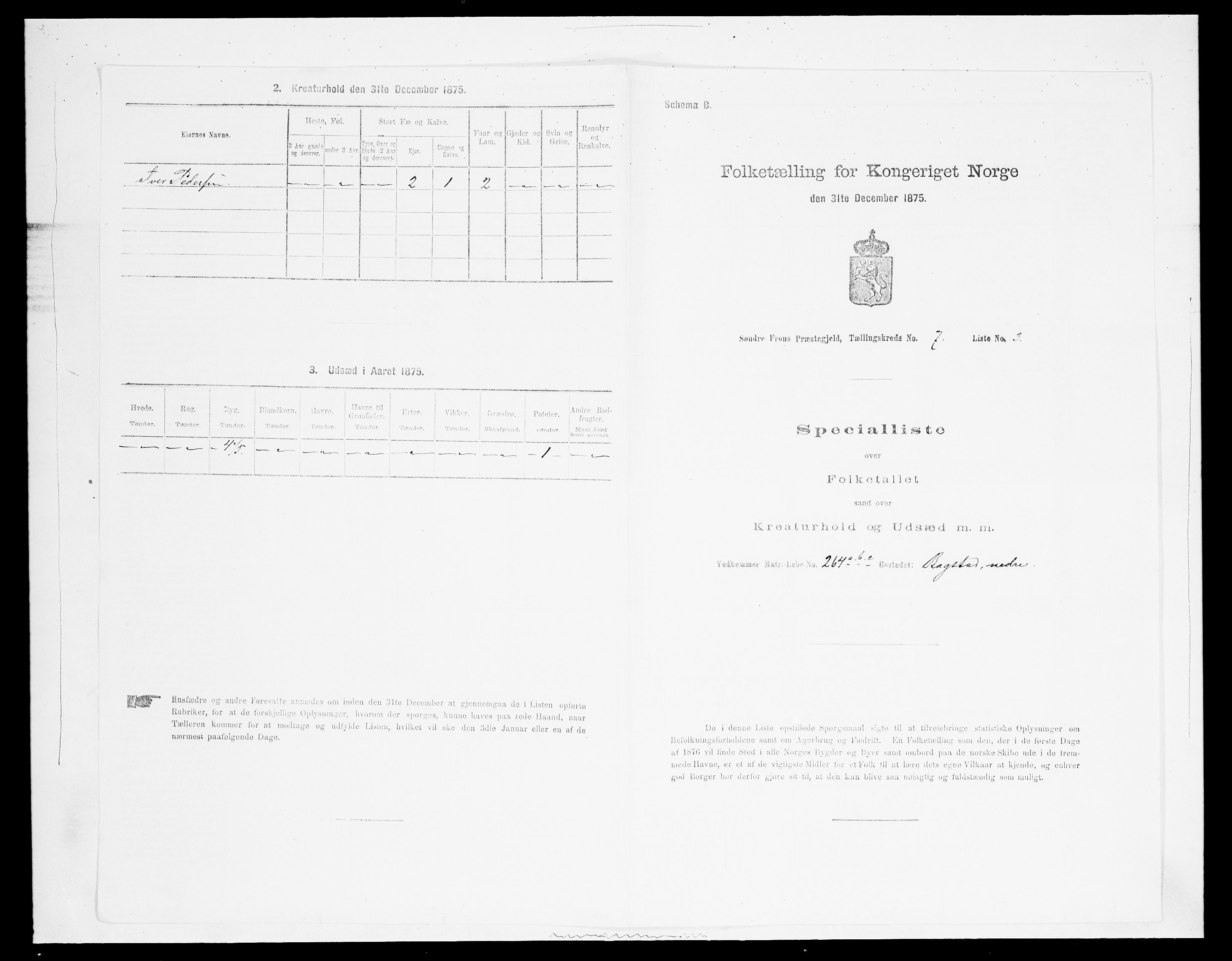 SAH, Folketelling 1875 for 0519P Sør-Fron prestegjeld, 1875, s. 970