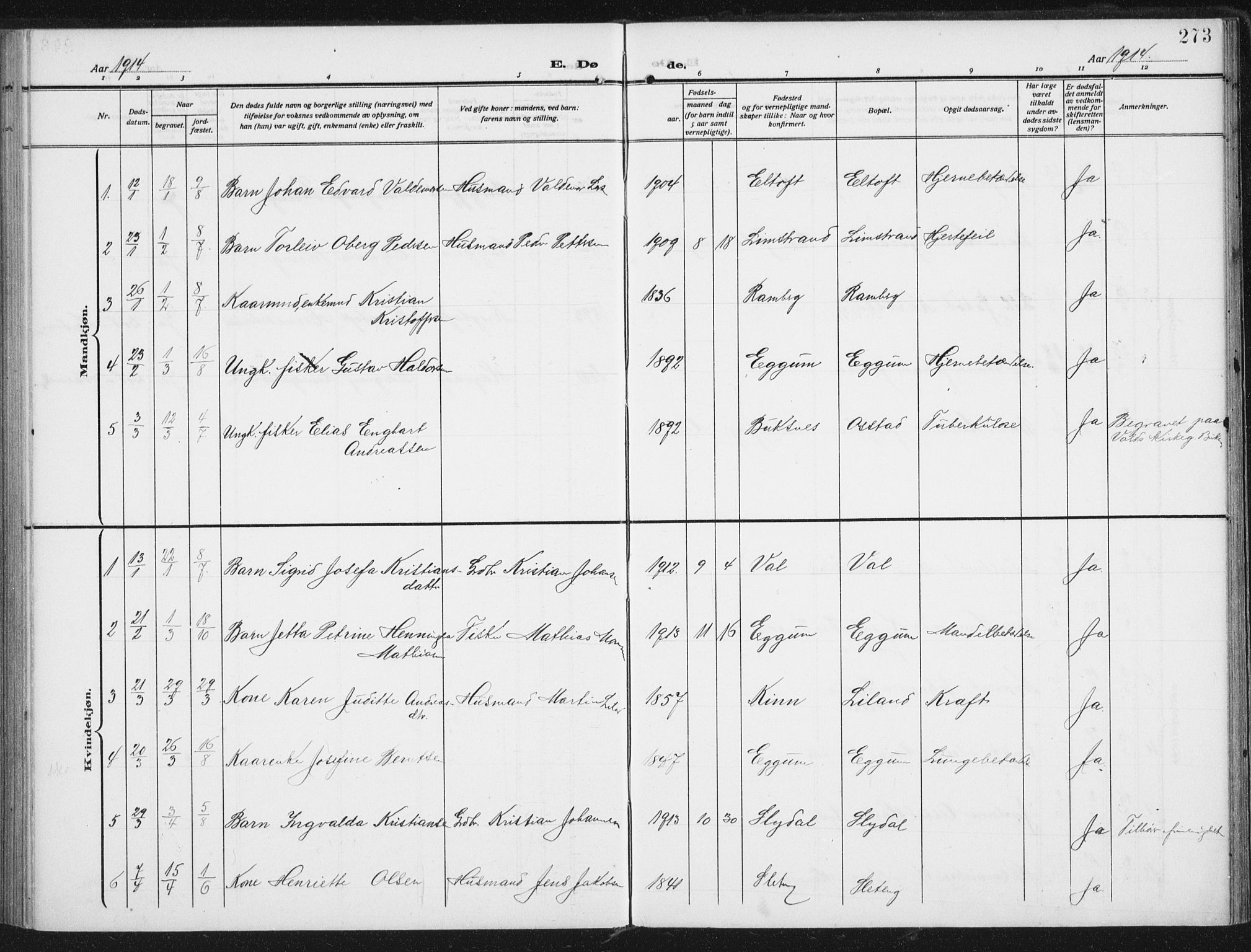 Ministerialprotokoller, klokkerbøker og fødselsregistre - Nordland, AV/SAT-A-1459/880/L1135: Ministerialbok nr. 880A09, 1908-1919, s. 273