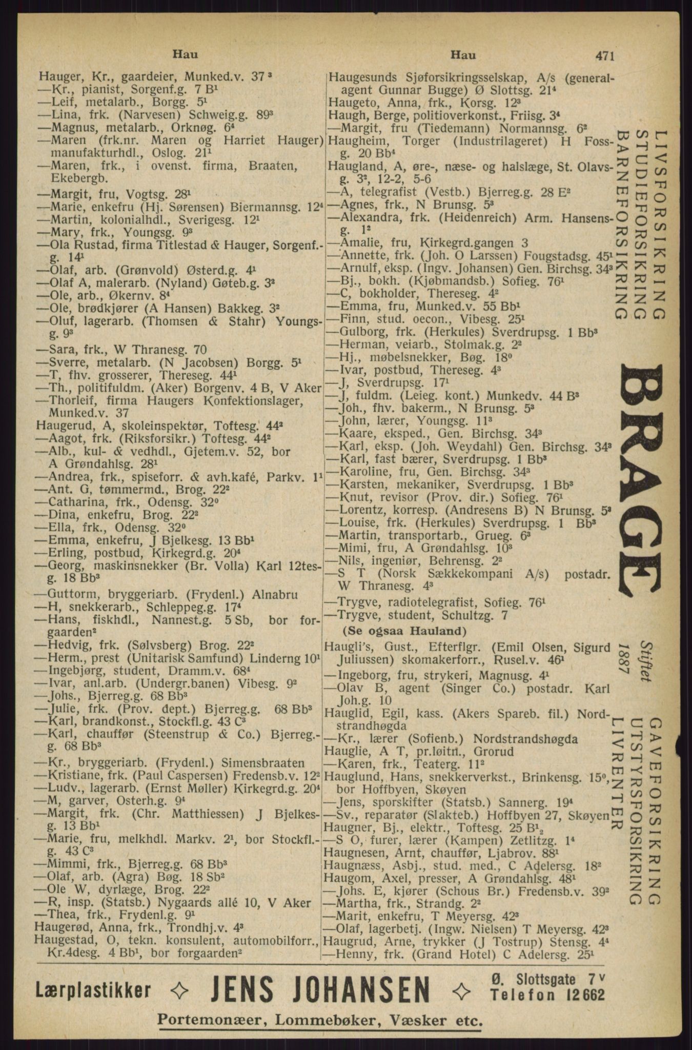 Kristiania/Oslo adressebok, PUBL/-, 1927, s. 471