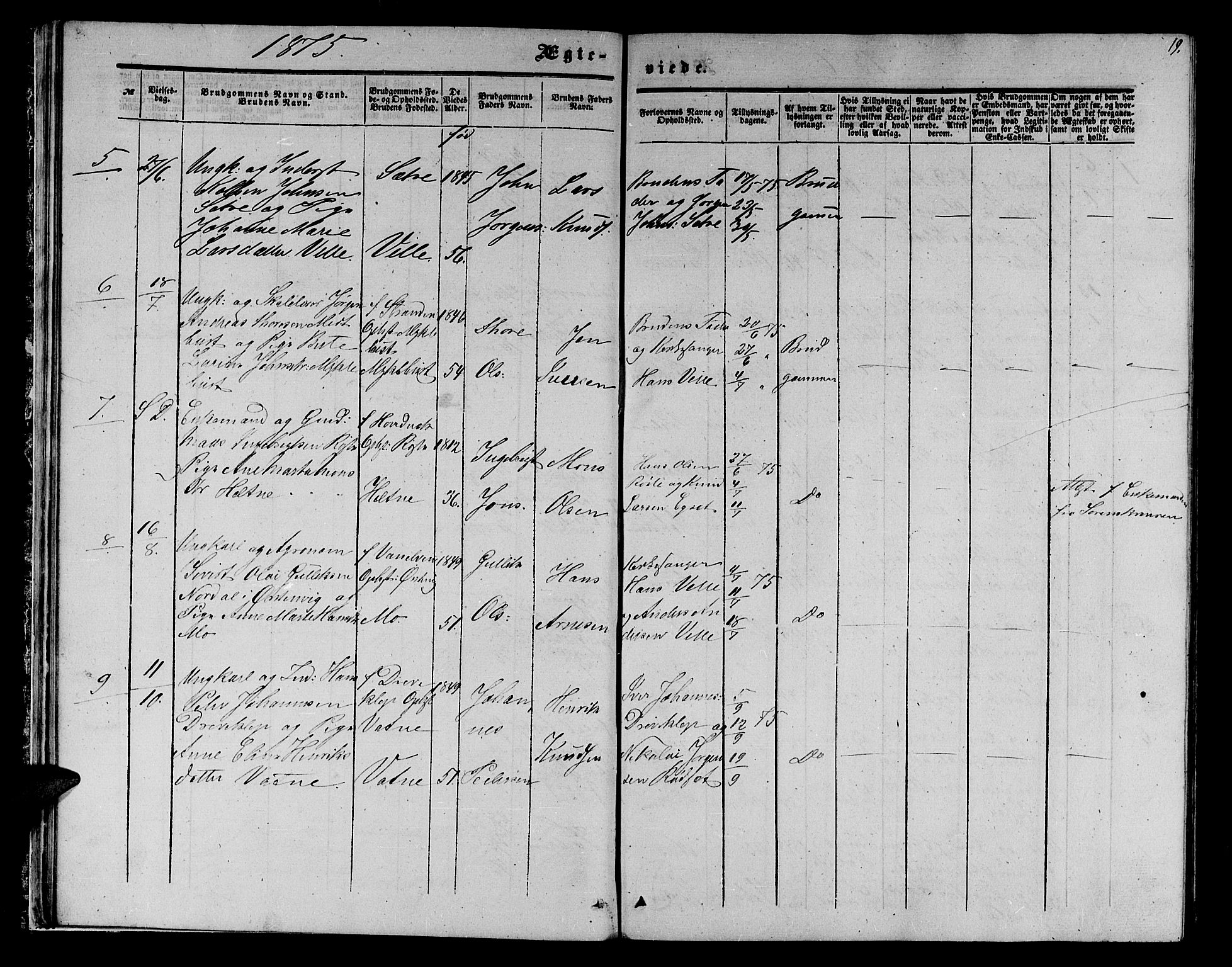 Ministerialprotokoller, klokkerbøker og fødselsregistre - Møre og Romsdal, AV/SAT-A-1454/513/L0188: Klokkerbok nr. 513C02, 1865-1882, s. 19