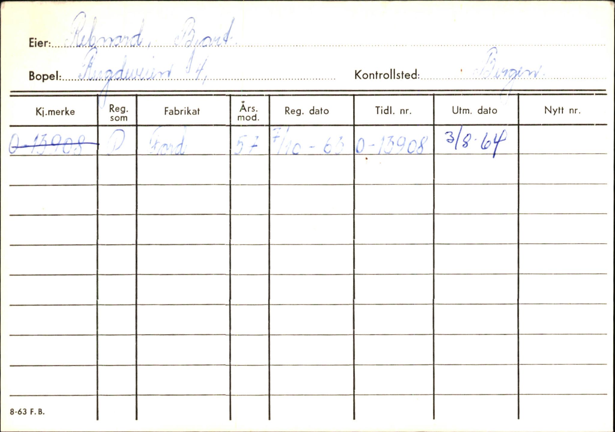 Statens vegvesen, Hordaland vegkontor, AV/SAB-A-5201/2/Hb/L0029: O-eierkort R, 1920-1971, s. 6