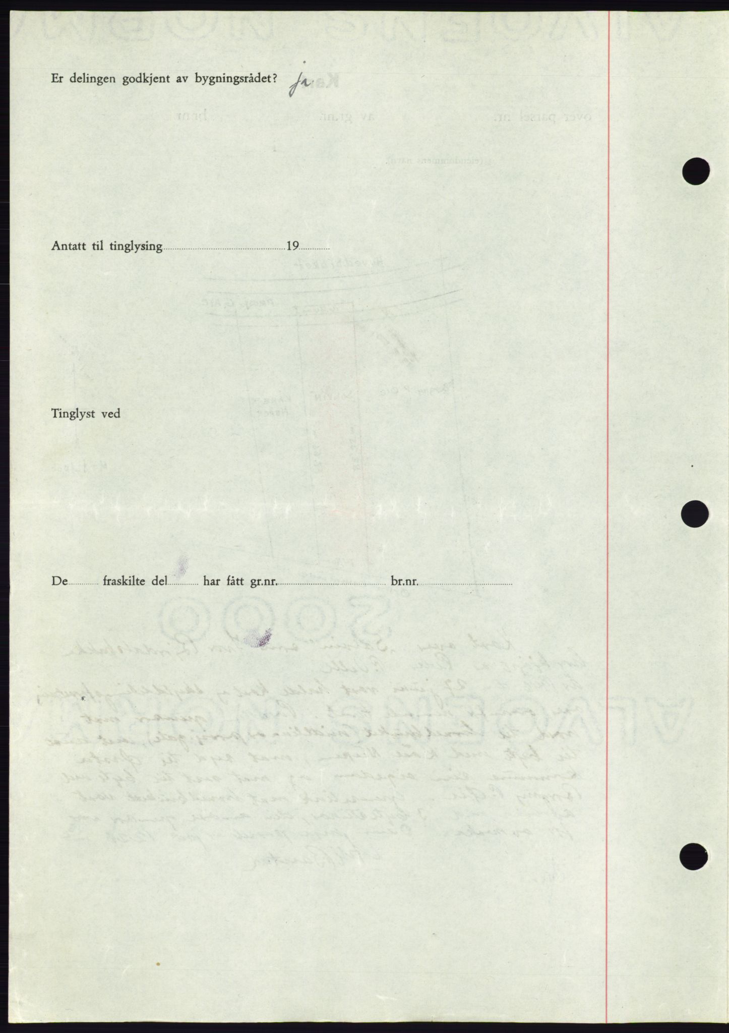 Søre Sunnmøre sorenskriveri, AV/SAT-A-4122/1/2/2C/L0078: Pantebok nr. 4A, 1946-1946, Dagboknr: 910/1946