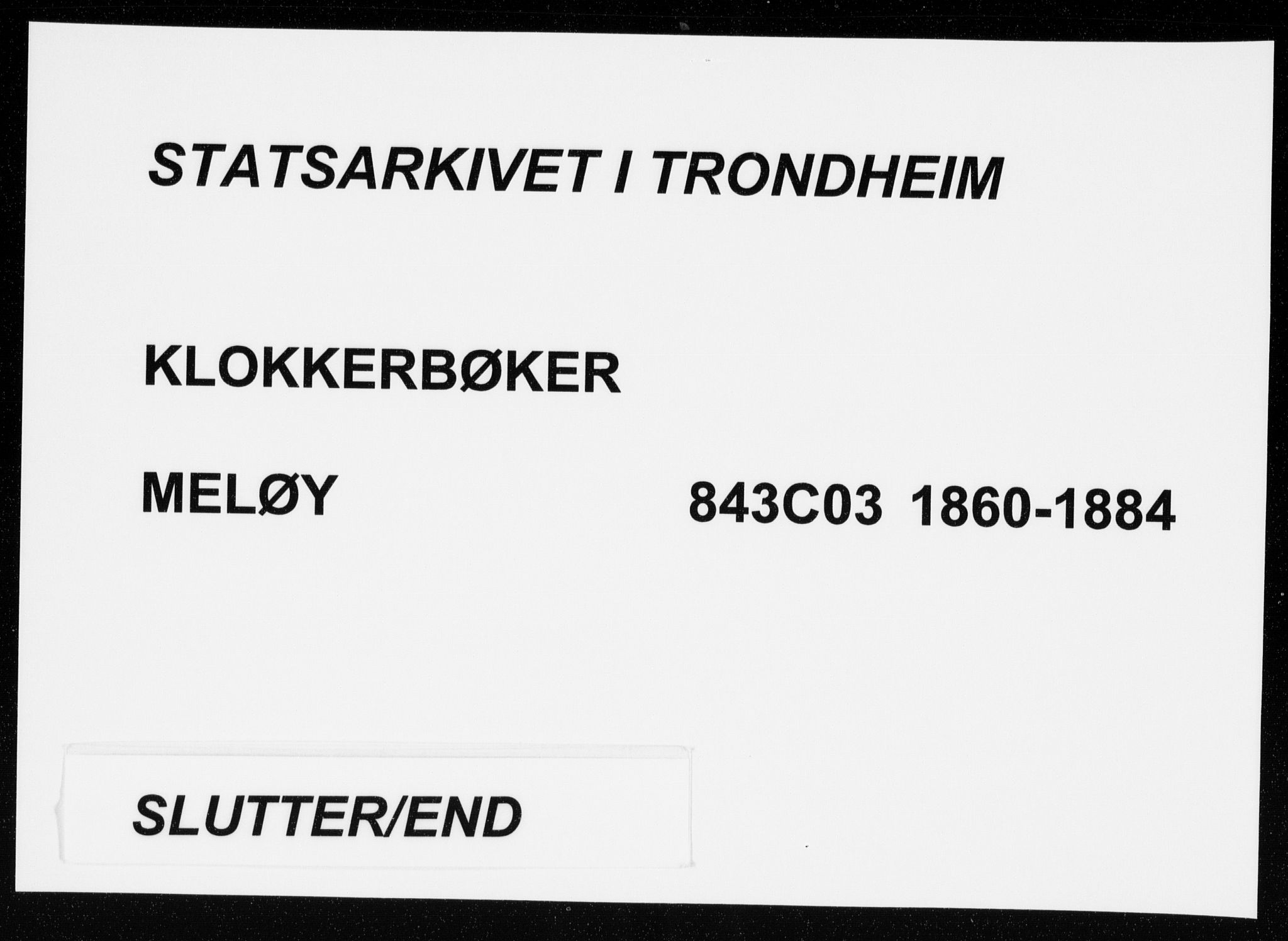 Ministerialprotokoller, klokkerbøker og fødselsregistre - Nordland, SAT/A-1459/843/L0634: Klokkerbok nr. 843C03, 1860-1884