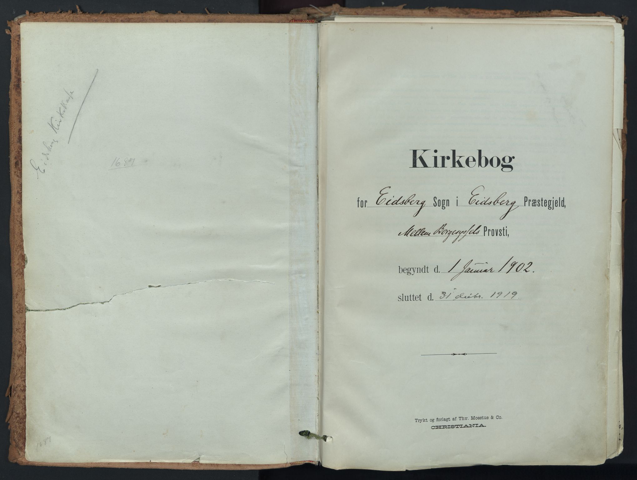 Eidsberg prestekontor Kirkebøker, AV/SAO-A-10905/F/Fa/L0014: Ministerialbok nr. I 14, 1902-1919