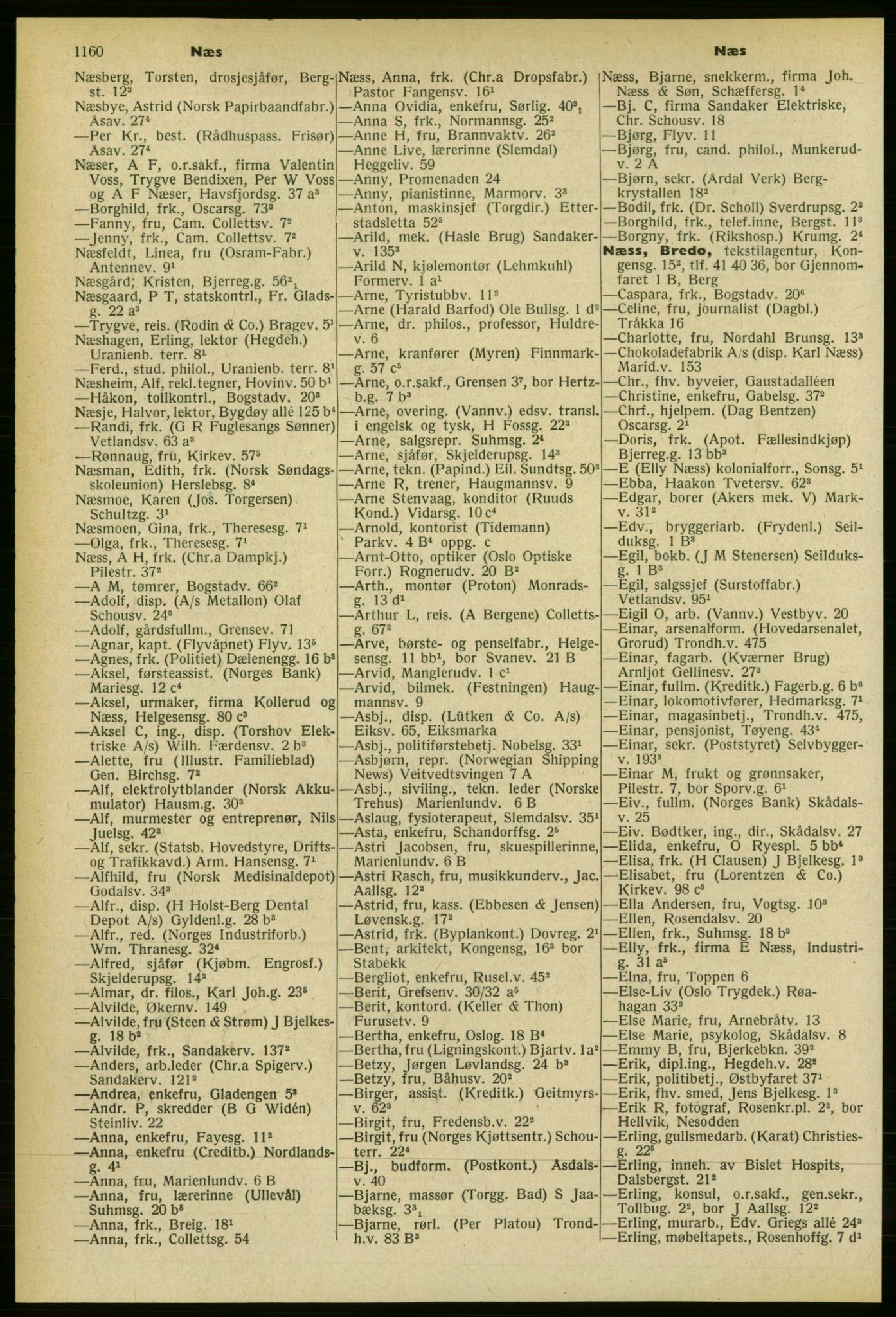 Kristiania/Oslo adressebok, PUBL/-, 1959-1960, s. 1160