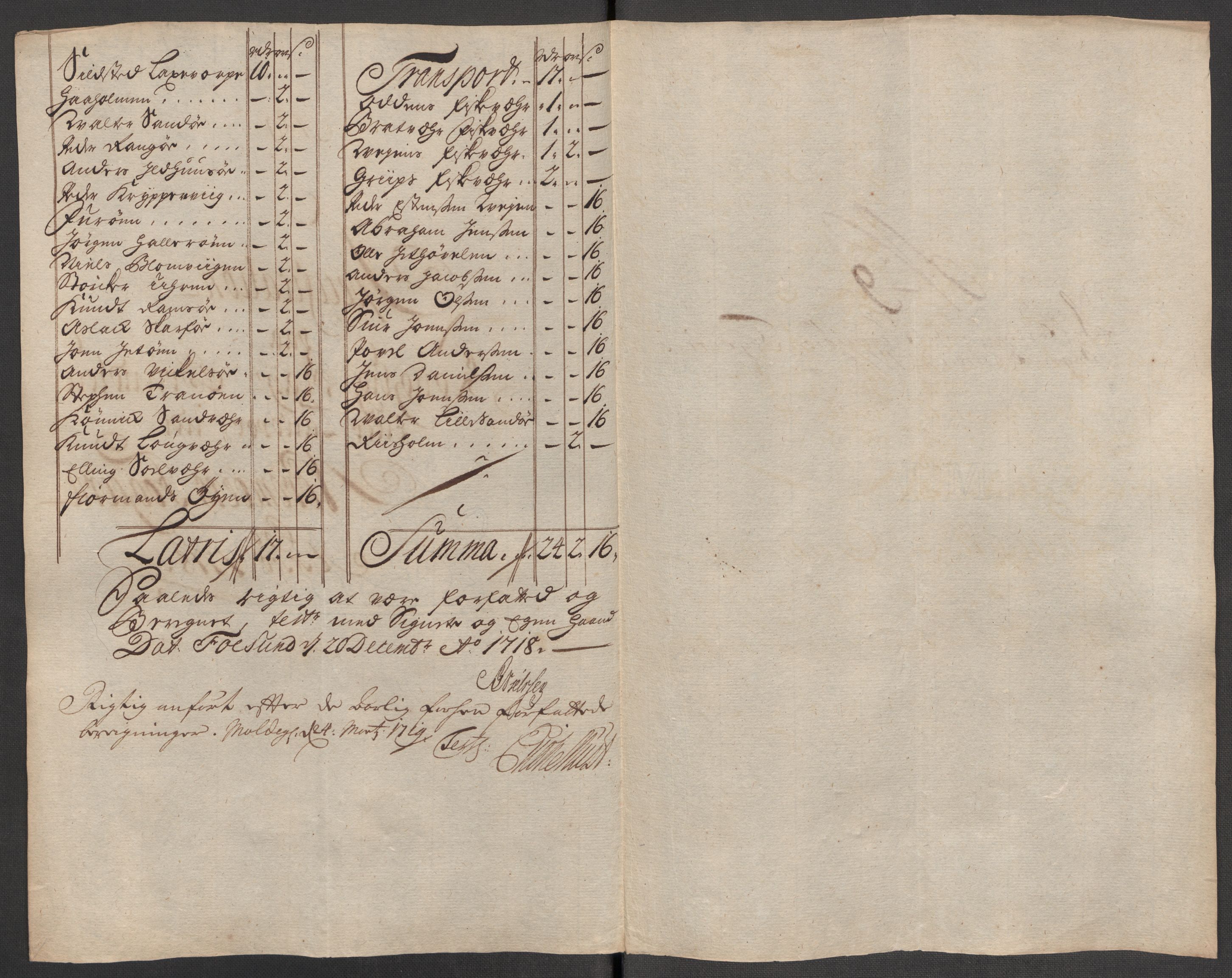 Rentekammeret inntil 1814, Reviderte regnskaper, Fogderegnskap, RA/EA-4092/R56/L3751: Fogderegnskap Nordmøre, 1718, s. 121