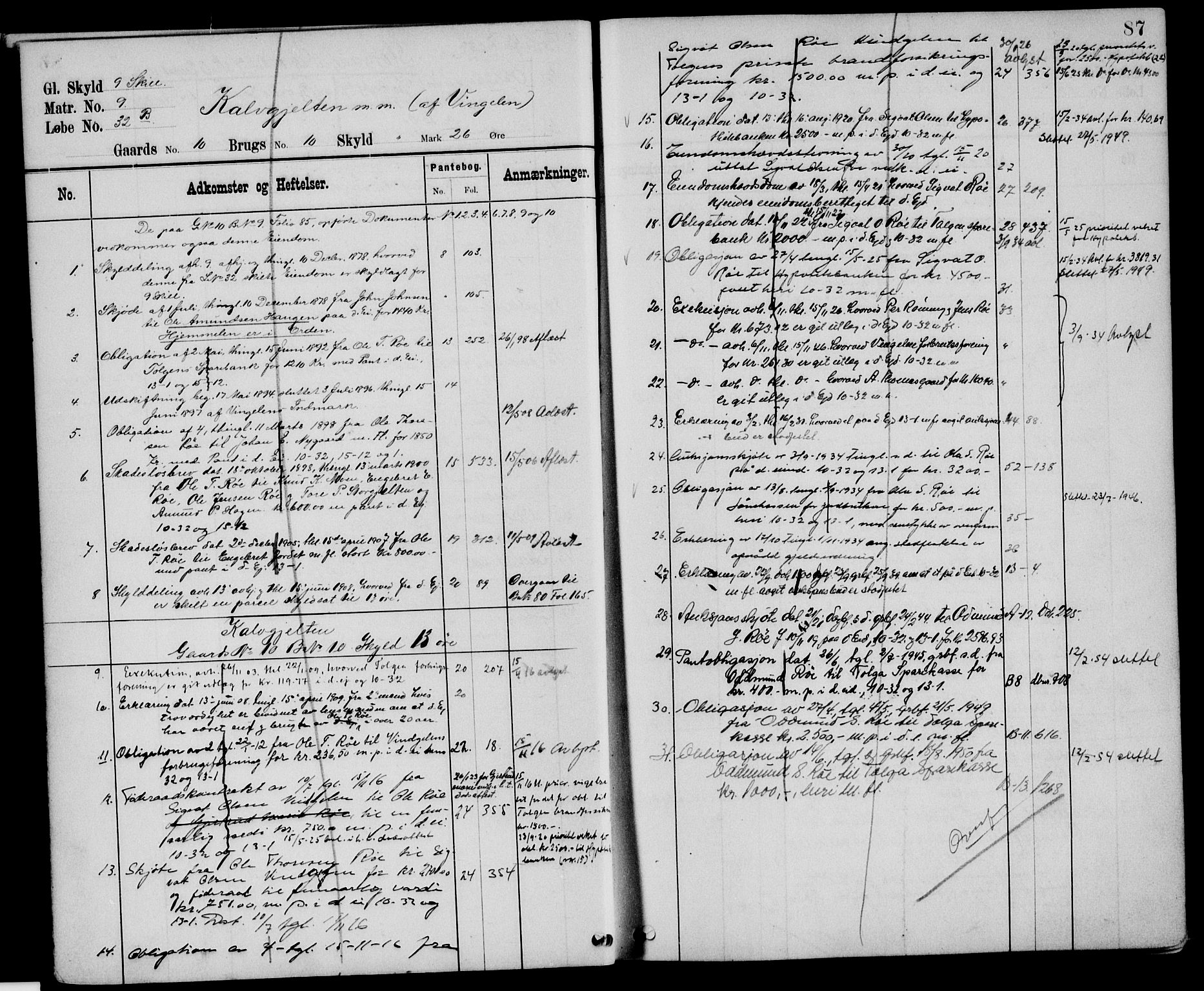 Nord-Østerdal tingrett, AV/SAH-TING-020/H/Ha/Hah/L0048: Panteregister nr. 1, 1897, s. 87