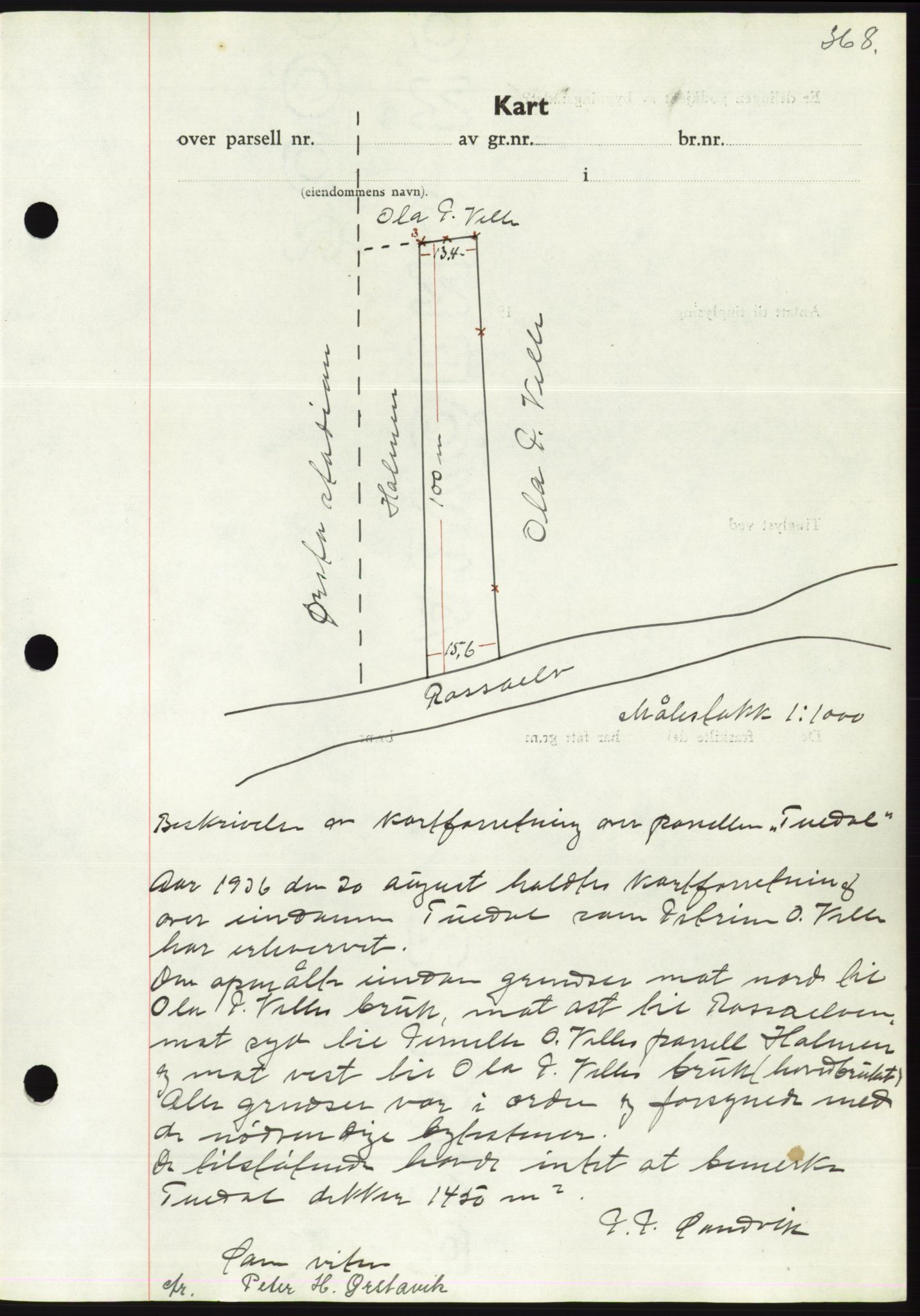 Søre Sunnmøre sorenskriveri, AV/SAT-A-4122/1/2/2C/L0061: Pantebok nr. 55, 1936-1936, Dagboknr: 1392/1936