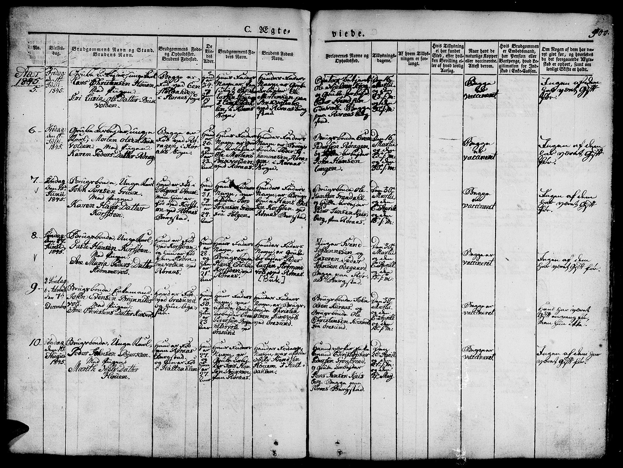 Ministerialprotokoller, klokkerbøker og fødselsregistre - Sør-Trøndelag, SAT/A-1456/681/L0939: Klokkerbok nr. 681C03, 1829-1855, s. 500
