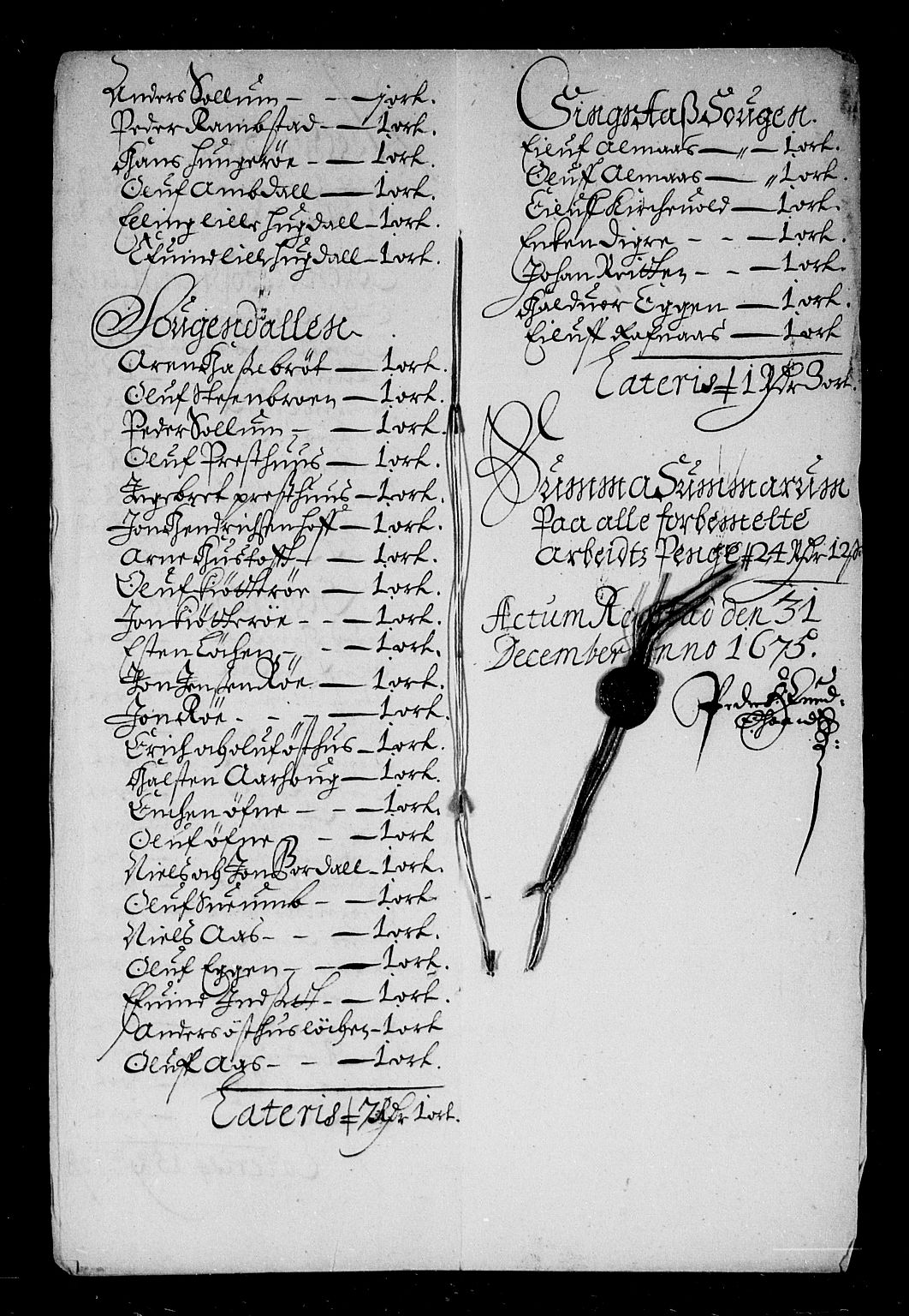 Rentekammeret inntil 1814, Reviderte regnskaper, Stiftamtstueregnskaper, Trondheim stiftamt og Nordland amt, AV/RA-EA-6044/R/Rd/L0042: Trondheim stiftamt, 1670-1675