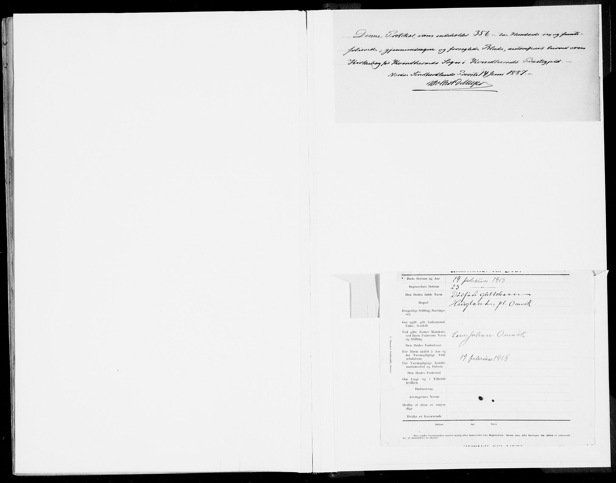 Kvinnherad sokneprestembete, AV/SAB-A-76401/H/Haa: Ministerialbok nr. B  1, 1887-1921