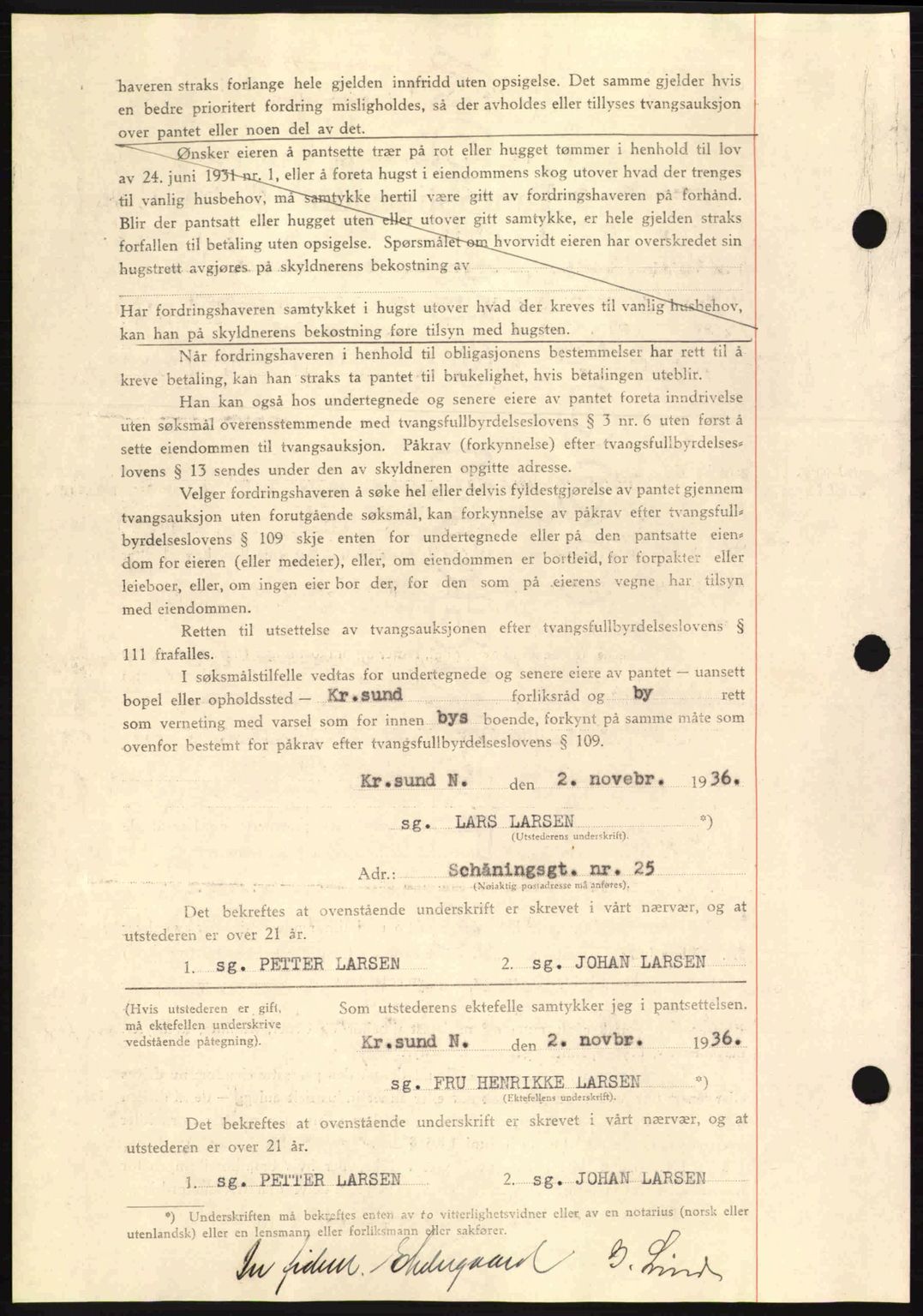 Kristiansund byfogd, AV/SAT-A-4587/A/27: Pantebok nr. 29, 1936-1937, Dagboknr: 595/1936