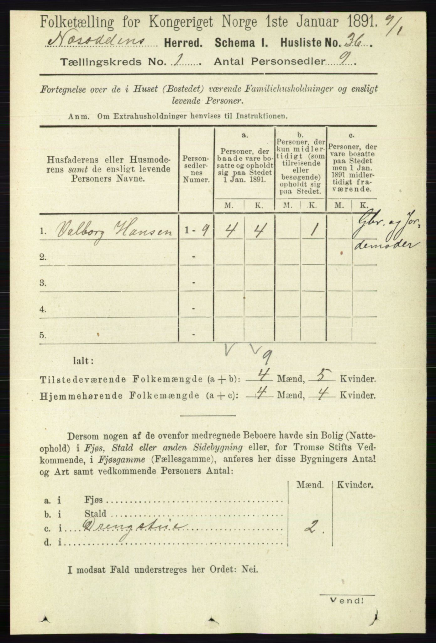 RA, Folketelling 1891 for 0216 Nesodden herred, 1891, s. 52