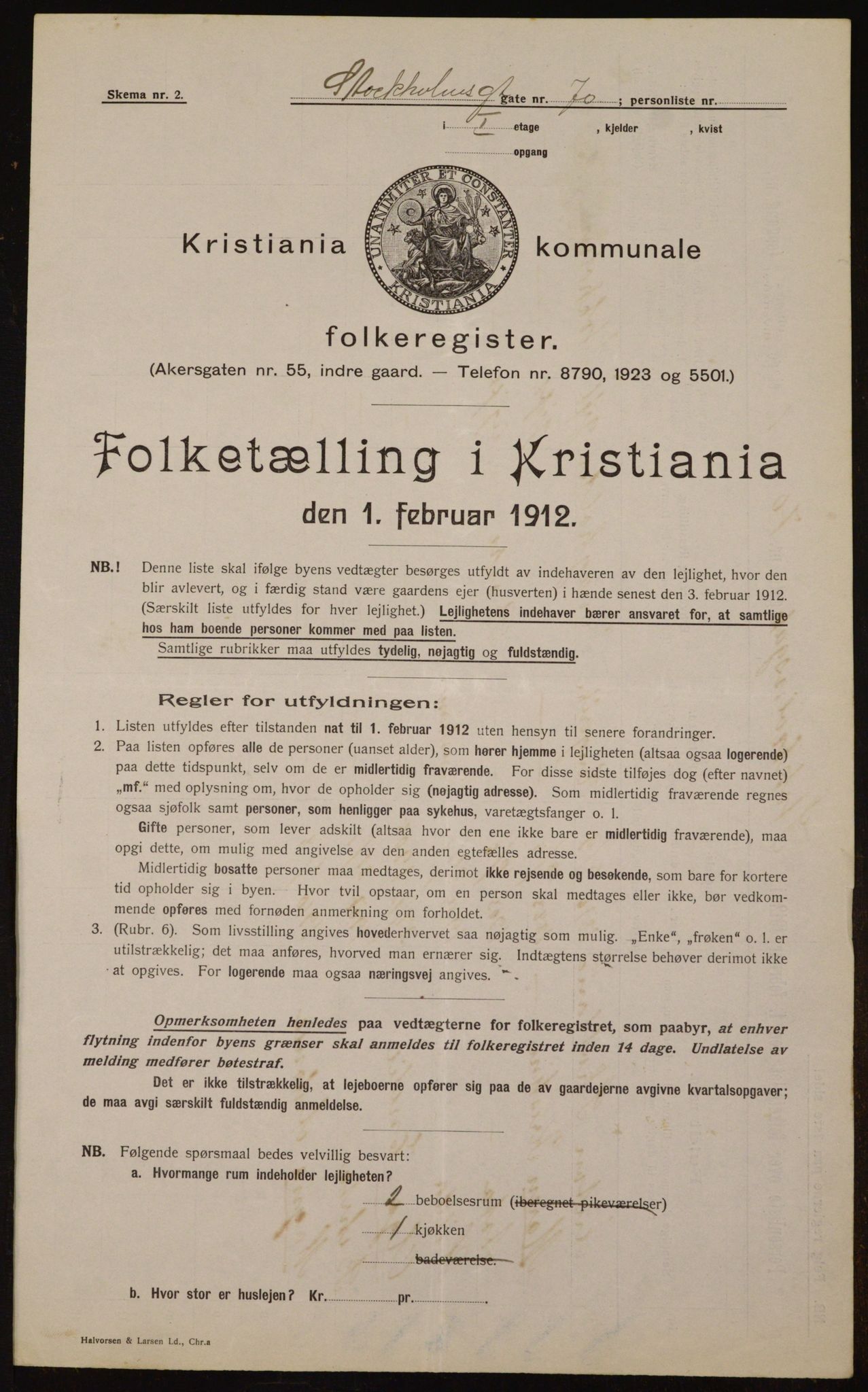 OBA, Kommunal folketelling 1.2.1912 for Kristiania, 1912, s. 102649