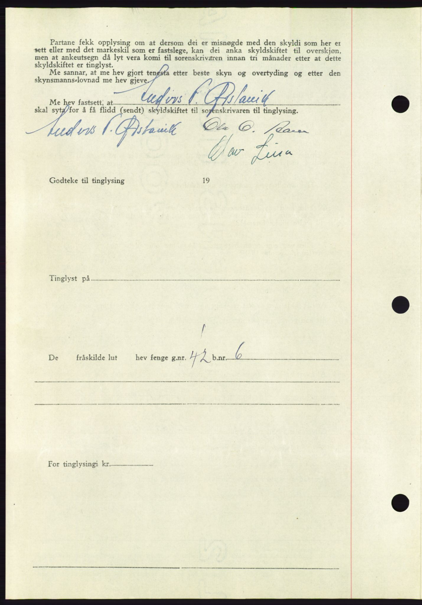 Søre Sunnmøre sorenskriveri, AV/SAT-A-4122/1/2/2C/L0086: Pantebok nr. 12A, 1949-1950, Dagboknr: 2271/1949