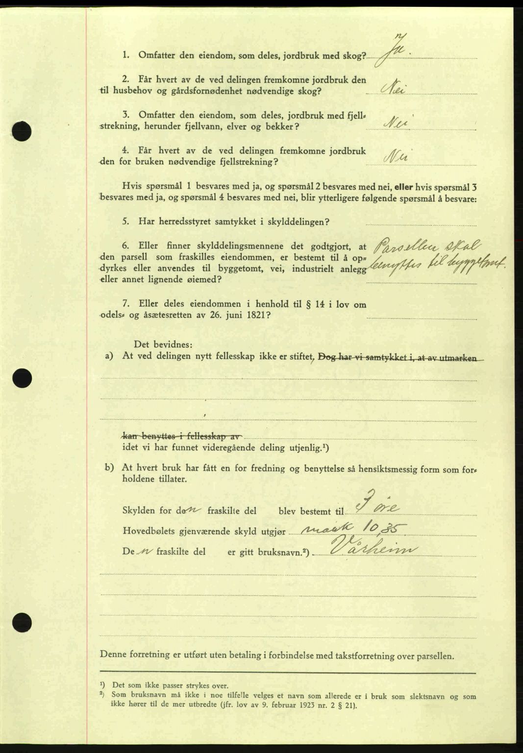 Nes tingrett, SAO/A-10548/G/Gb/Gbb/L0010: Pantebok nr. 54, 1939-1940, Dagboknr: 314/1940