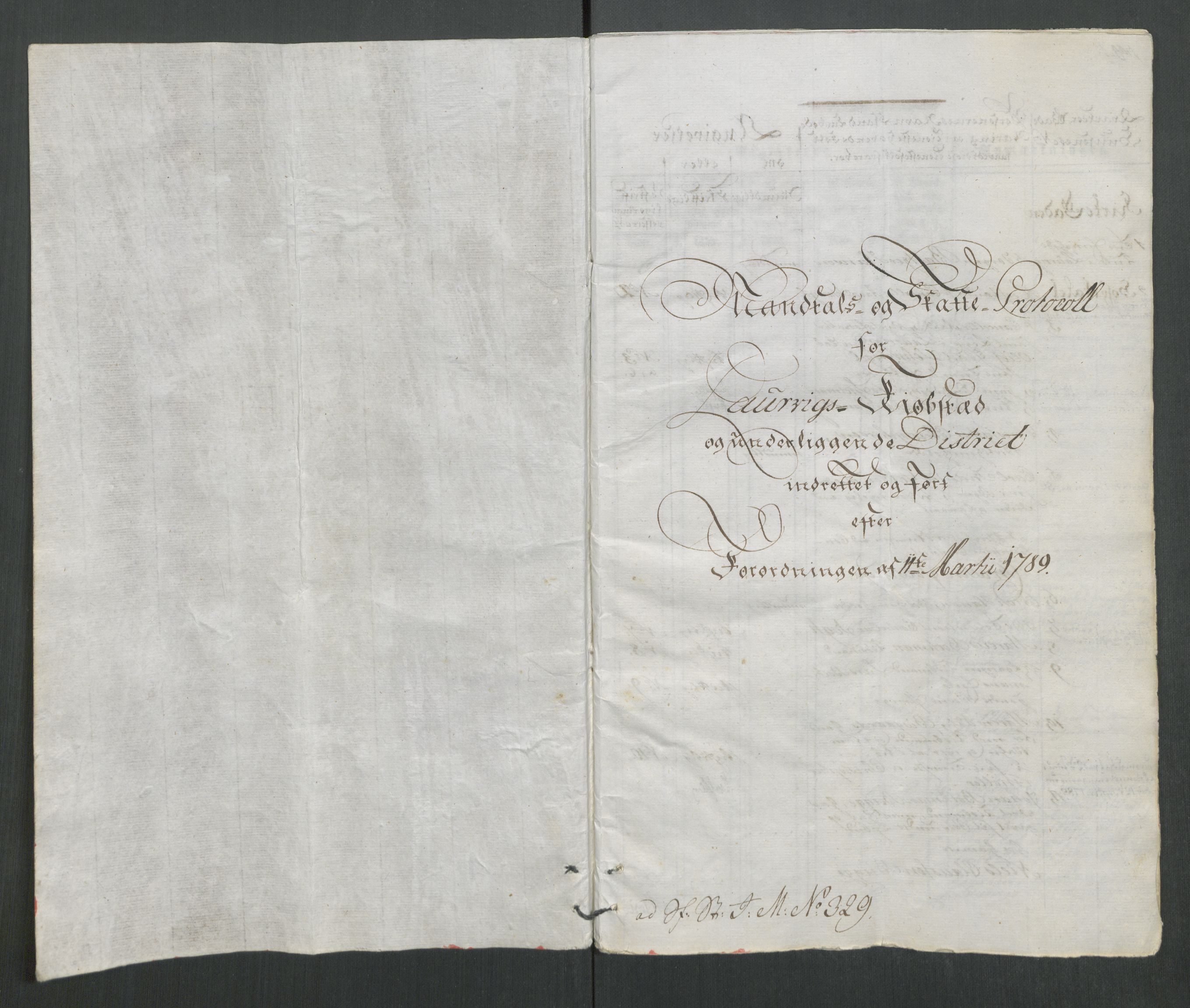 Rentekammeret inntil 1814, Reviderte regnskaper, Mindre regnskaper, RA/EA-4068/Rf/Rfe/L0020: Kongsberg, Kragerø, Larvik, 1789, s. 307