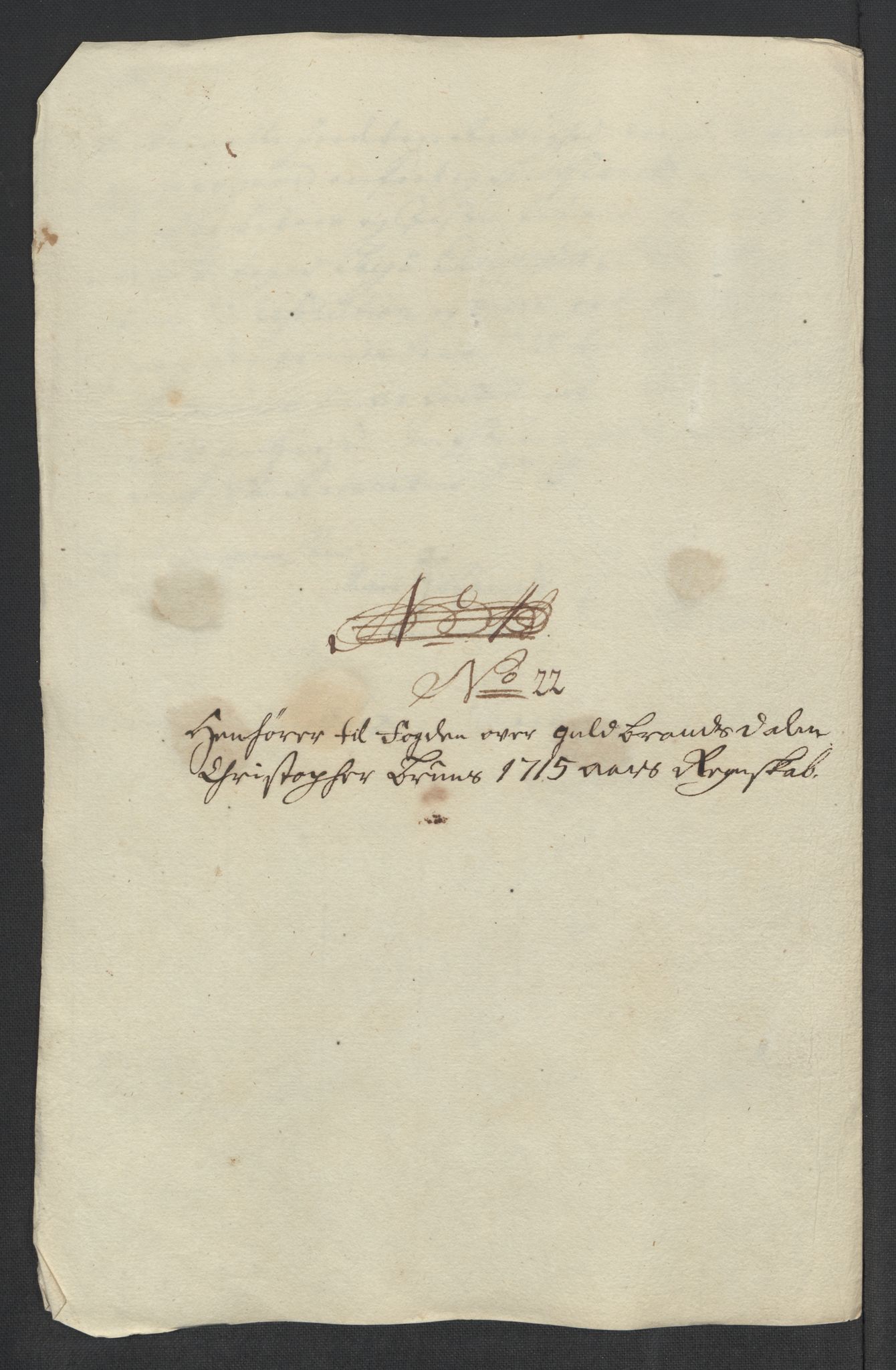 Rentekammeret inntil 1814, Reviderte regnskaper, Fogderegnskap, RA/EA-4092/R17/L1184: Fogderegnskap Gudbrandsdal, 1715, s. 203