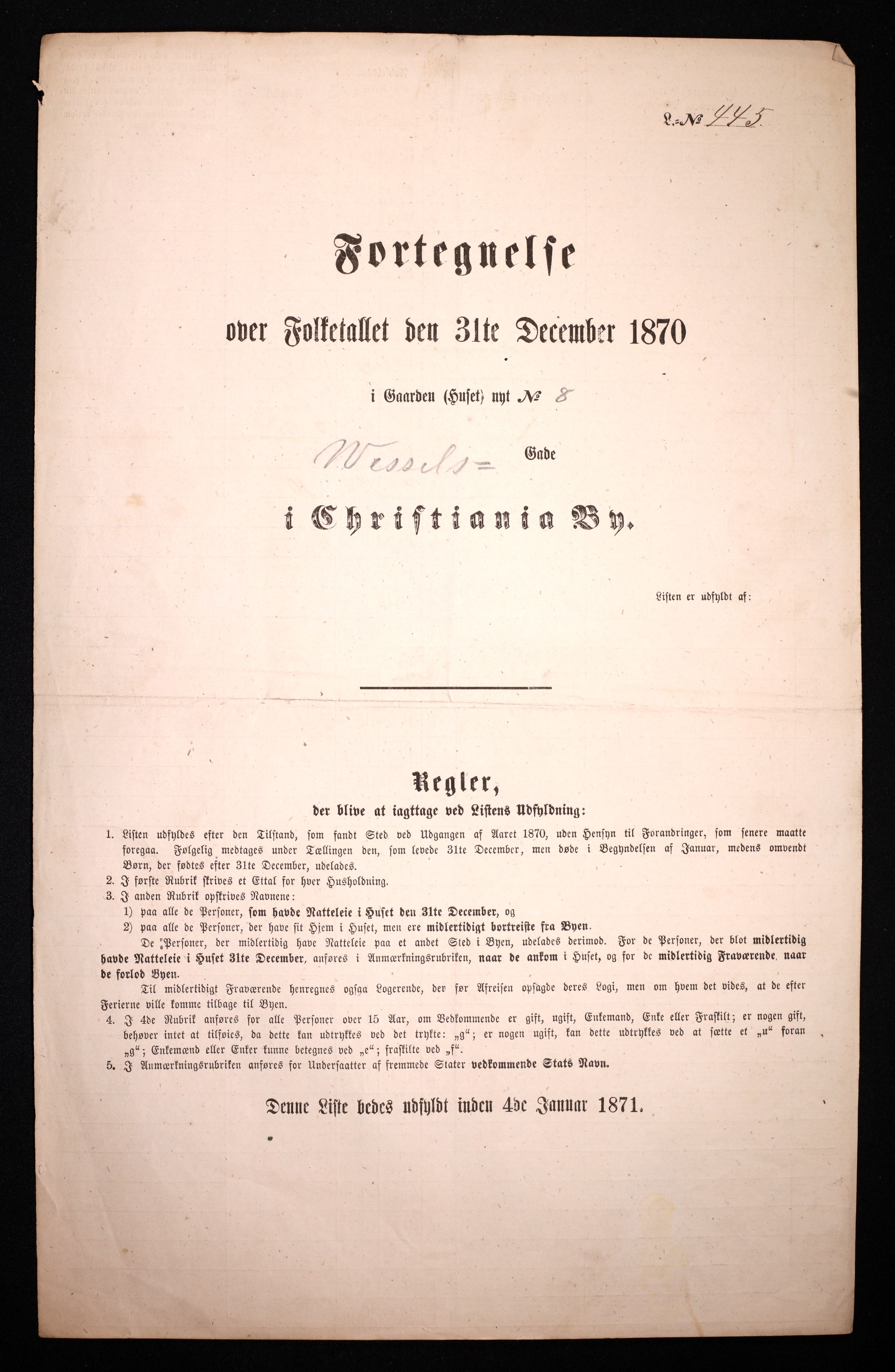 RA, Folketelling 1870 for 0301 Kristiania kjøpstad, 1870, s. 4644