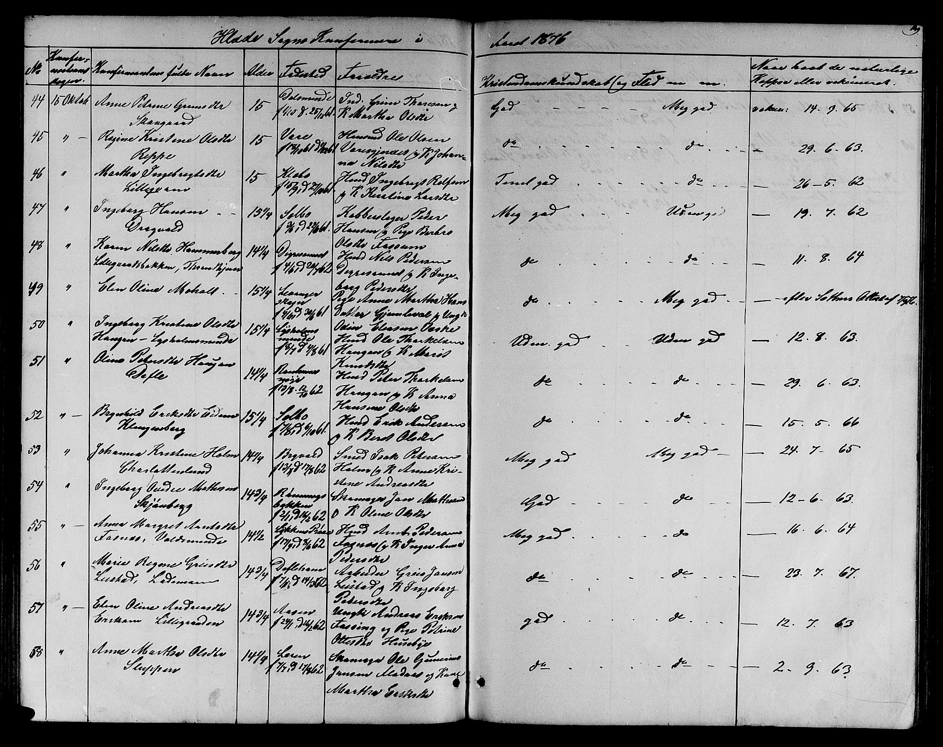 Ministerialprotokoller, klokkerbøker og fødselsregistre - Sør-Trøndelag, SAT/A-1456/606/L0311: Klokkerbok nr. 606C07, 1860-1877, s. 149