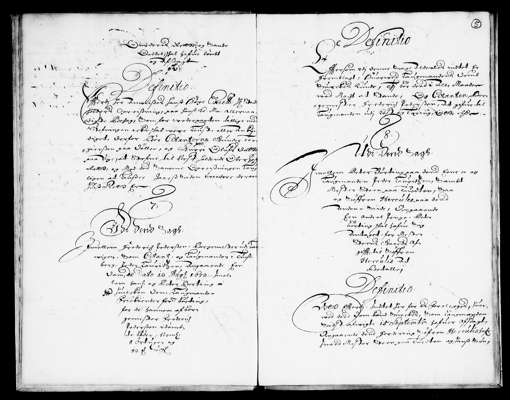 Overhoffretten 1667-1797, AV/RA-EA-2884/Ad/L0240: Ekstraktprotokoll, 1676-1677, s. 4b-5a