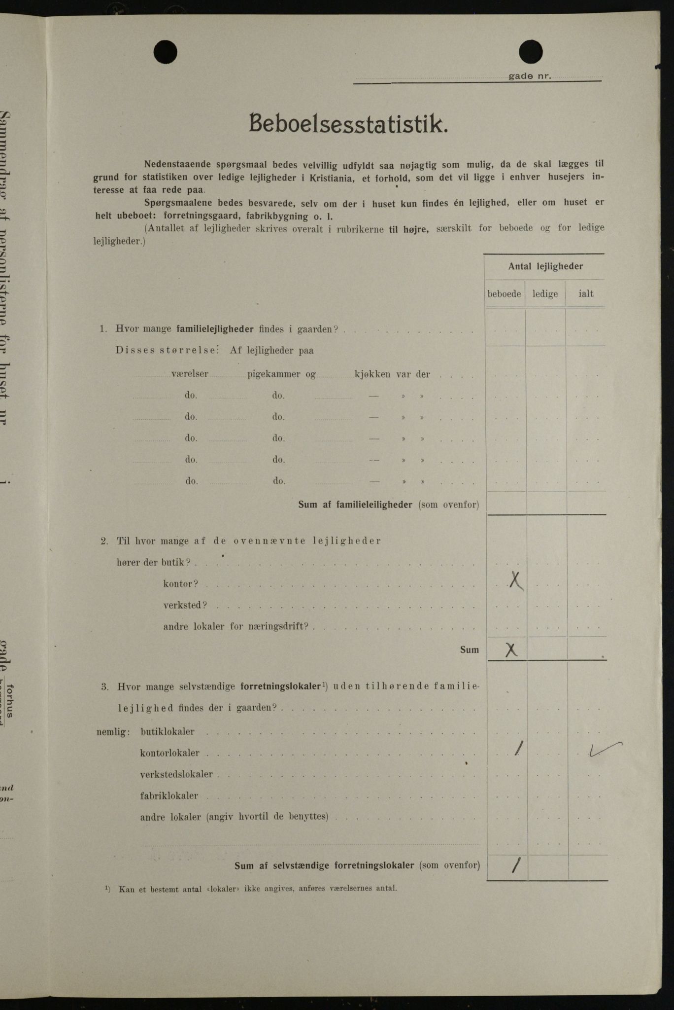 OBA, Kommunal folketelling 1.2.1908 for Kristiania kjøpstad, 1908, s. 46050